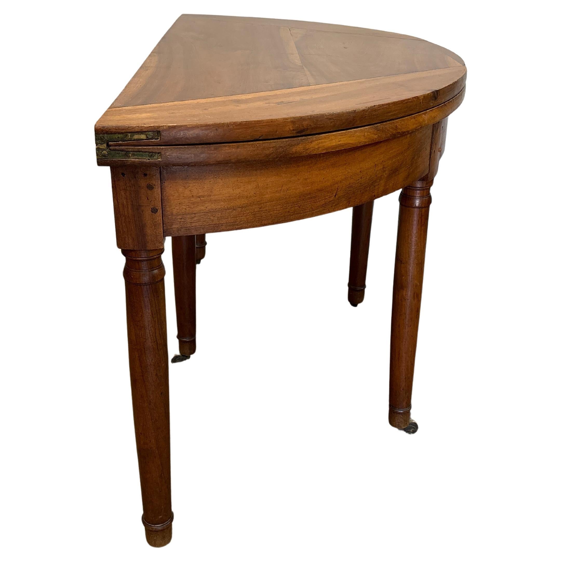 Table 1/2 lune ou table ronde Louis Philippe du 19ème siècle en vente 6