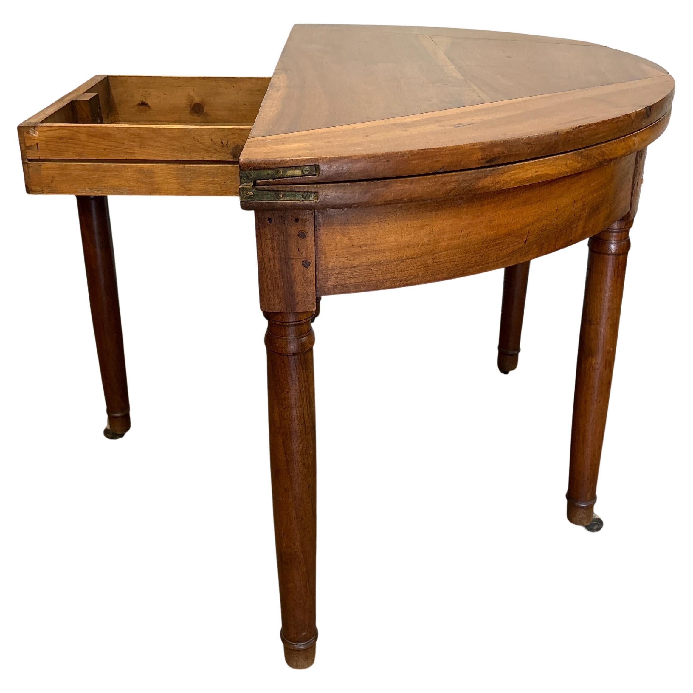 Table 1/2 lune ou table ronde Louis Philippe du 19ème siècle en vente 7