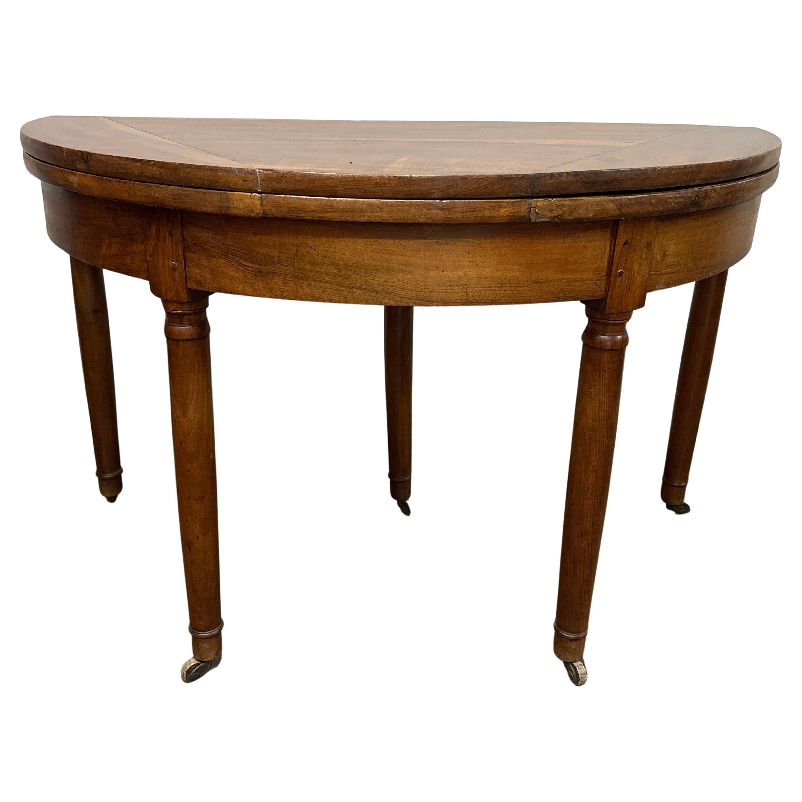 Table 1/2 lune ou table ronde Louis Philippe du 19ème siècle en vente 8