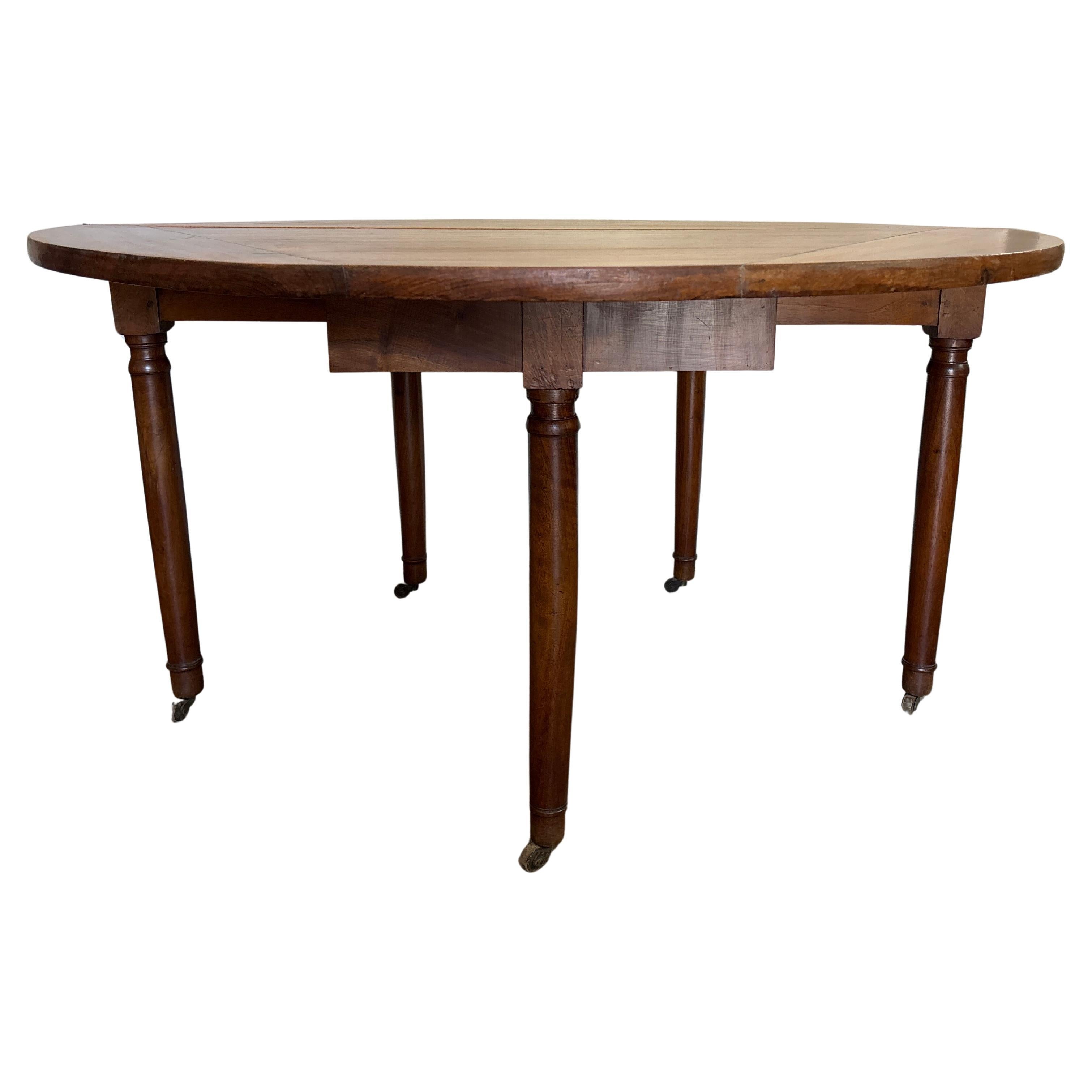 Table 1/2 lune ou table ronde Louis Philippe du 19ème siècle en vente 2