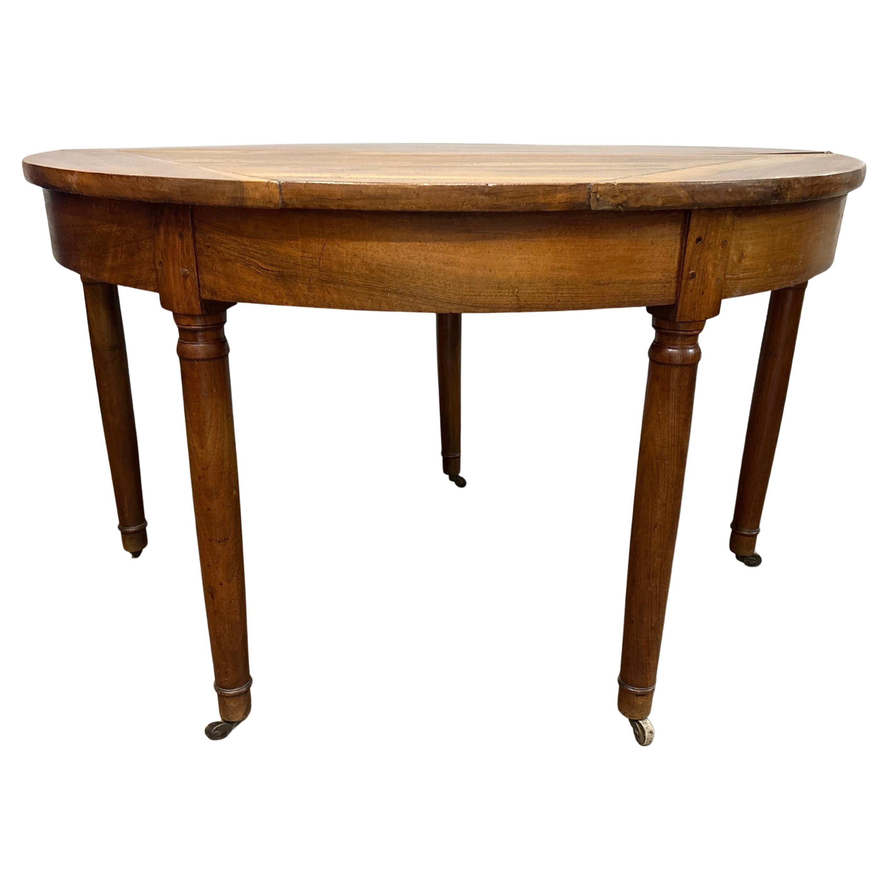 Table 1/2 lune ou table ronde Louis Philippe du 19ème siècle en vente