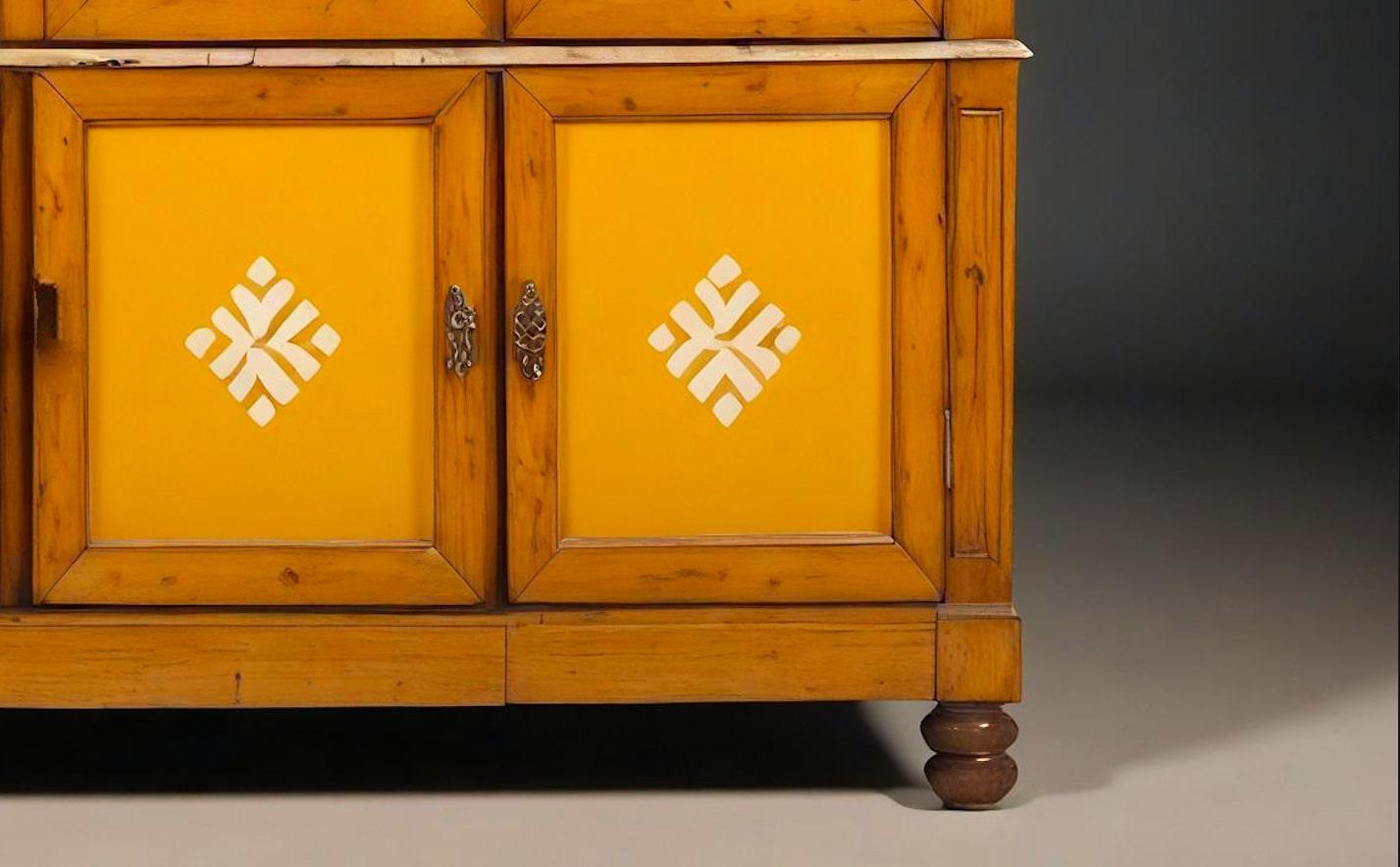 Indian French 19th Century Louis Philippe Bibliotheque Inspired Cabinet For Sale