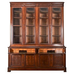 French 19th Century Louis Philippe Bibliotheque with Bureau