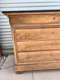 French 19th Century Louis Philippe Bleached Solid Walnut Commode
