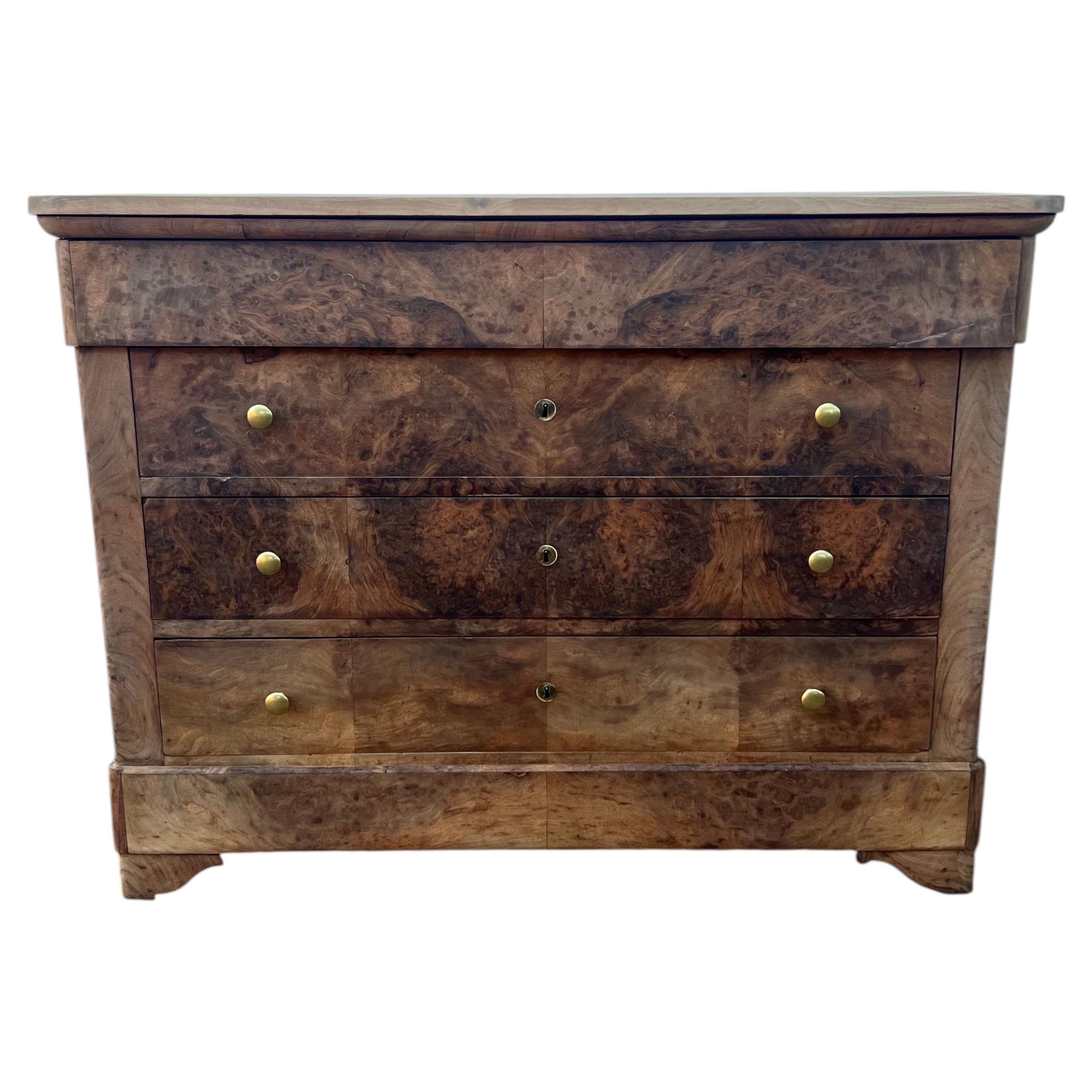 French 19th Century Louis Philippe Bleached Walnut Chest of Drawers