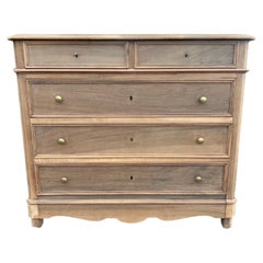 French 19th Century Louis Philippe Bleached Walnut Commode