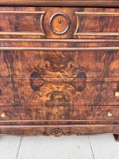 French 19th Century Louis Philippe Burl Walnut Commode