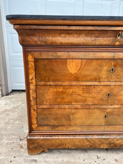 French 19th Century Louis Philippe Burl Walnut Commode