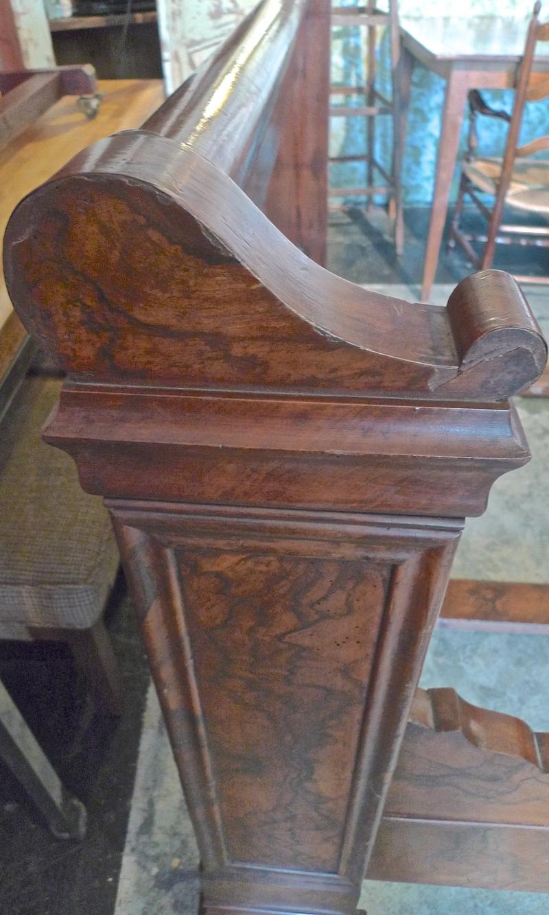 French 19th Century Louis Philippe Burled Walnut Sleigh-Bed 8