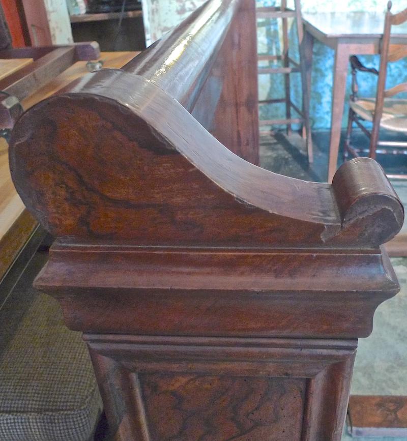 French 19th Century Louis Philippe Burled Walnut Sleigh-Bed 9