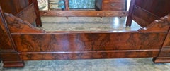 French 19th Century Louis Philippe Burled Walnut Sleigh-Bed
