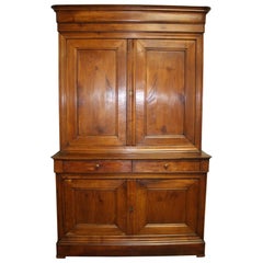 French 19th Century Louis-Philippe Cabinet "deux-corps"