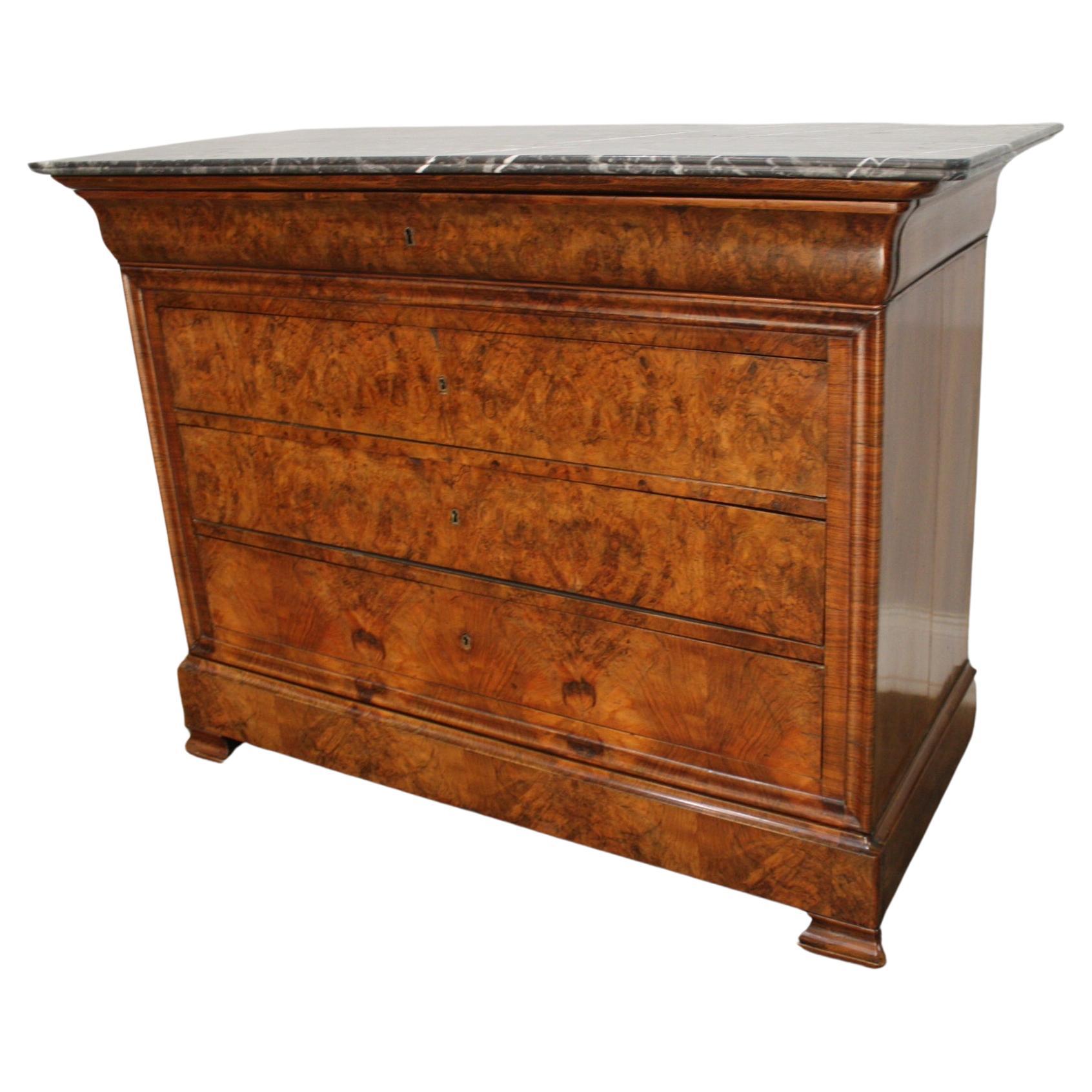 Marquetry French 19th Century Louis-Philippe Commode For Sale