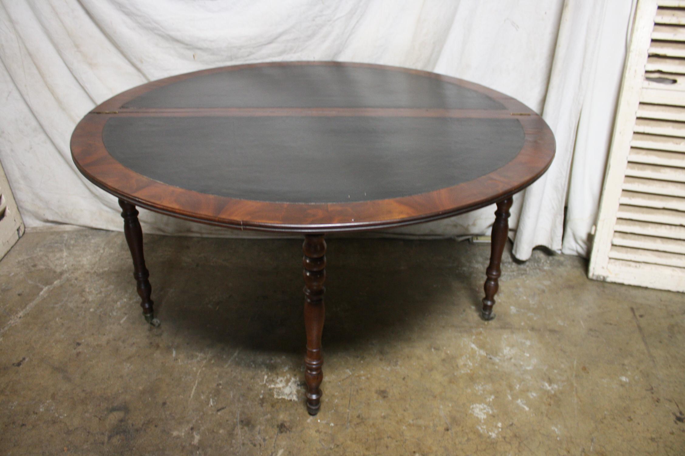Mahogany French 19th Century Louis-Philippe Demi-Lune Table For Sale