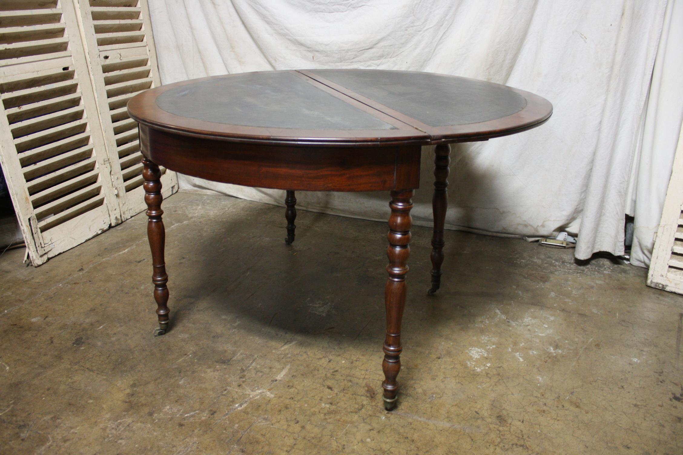 Table Demi-Lune Louis-Philippe du 19ème siècle française Bon état - En vente à Stockbridge, GA