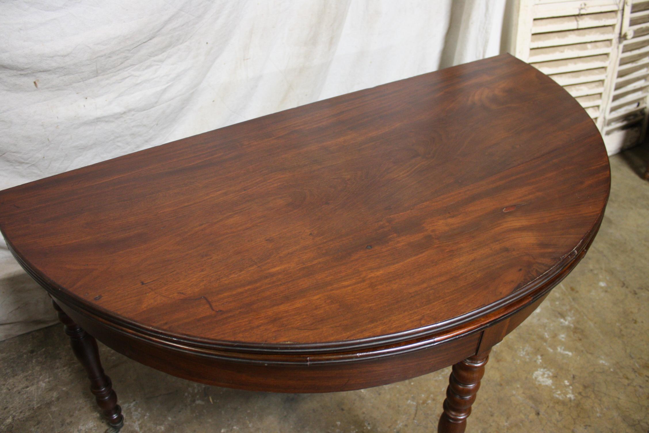 French 19th Century Louis-Philippe Demi-Lune Table For Sale 3
