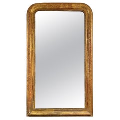 French 19th Century Louis Philippe Gilded Mirror with Detailed Carving