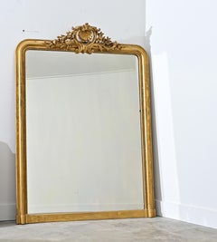 French 19th Century Louis Philippe Gilt Mantel Mirror