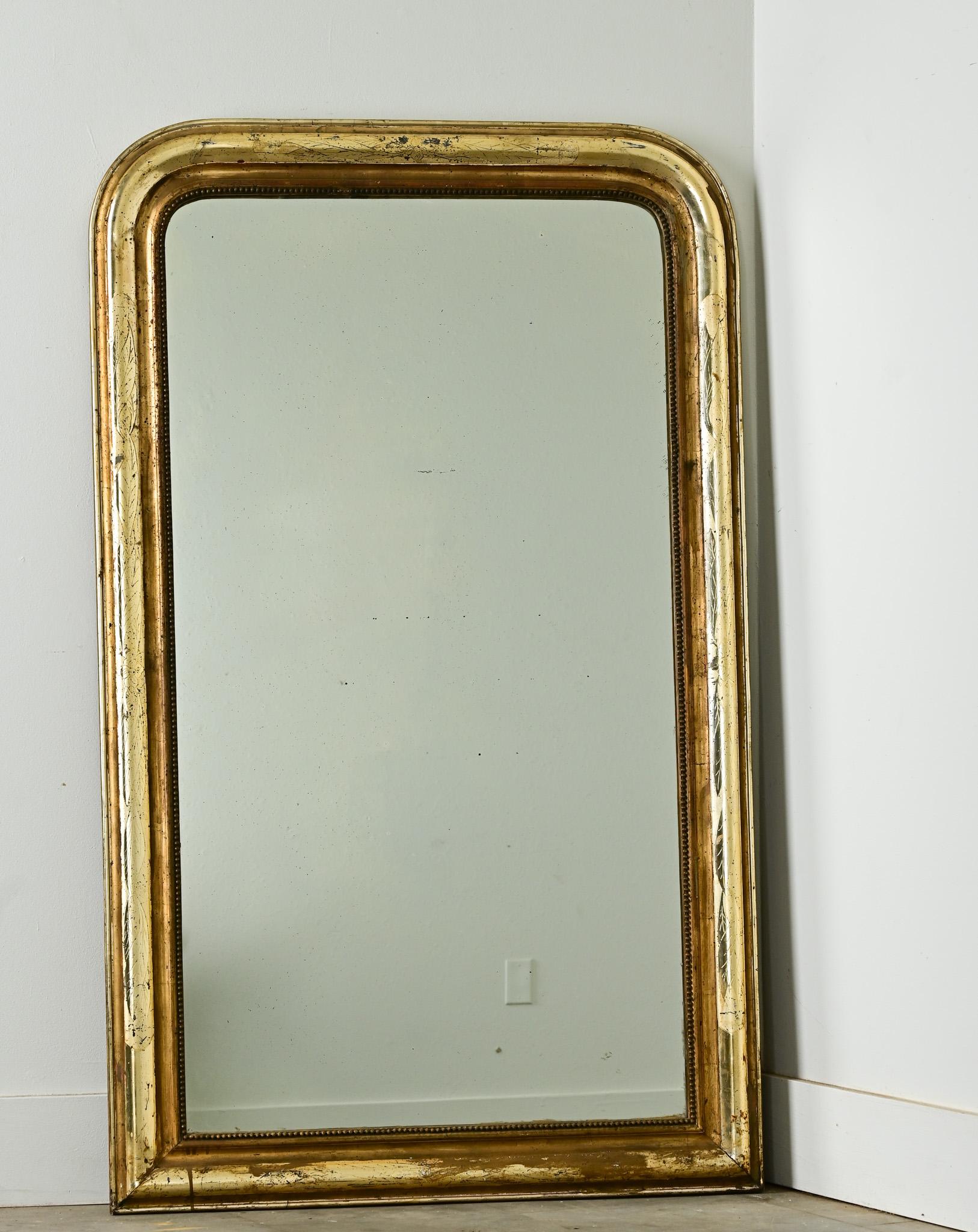 French 19th Century Louis Philippe Gilt Mirror 1