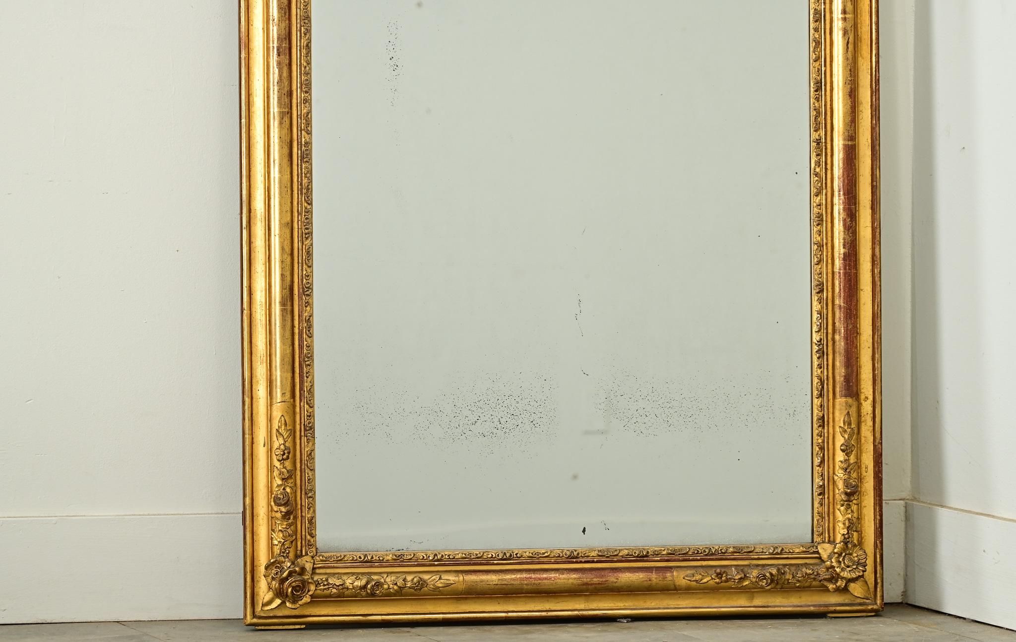French 19th Century Louis Philippe Gilt Mirror 1