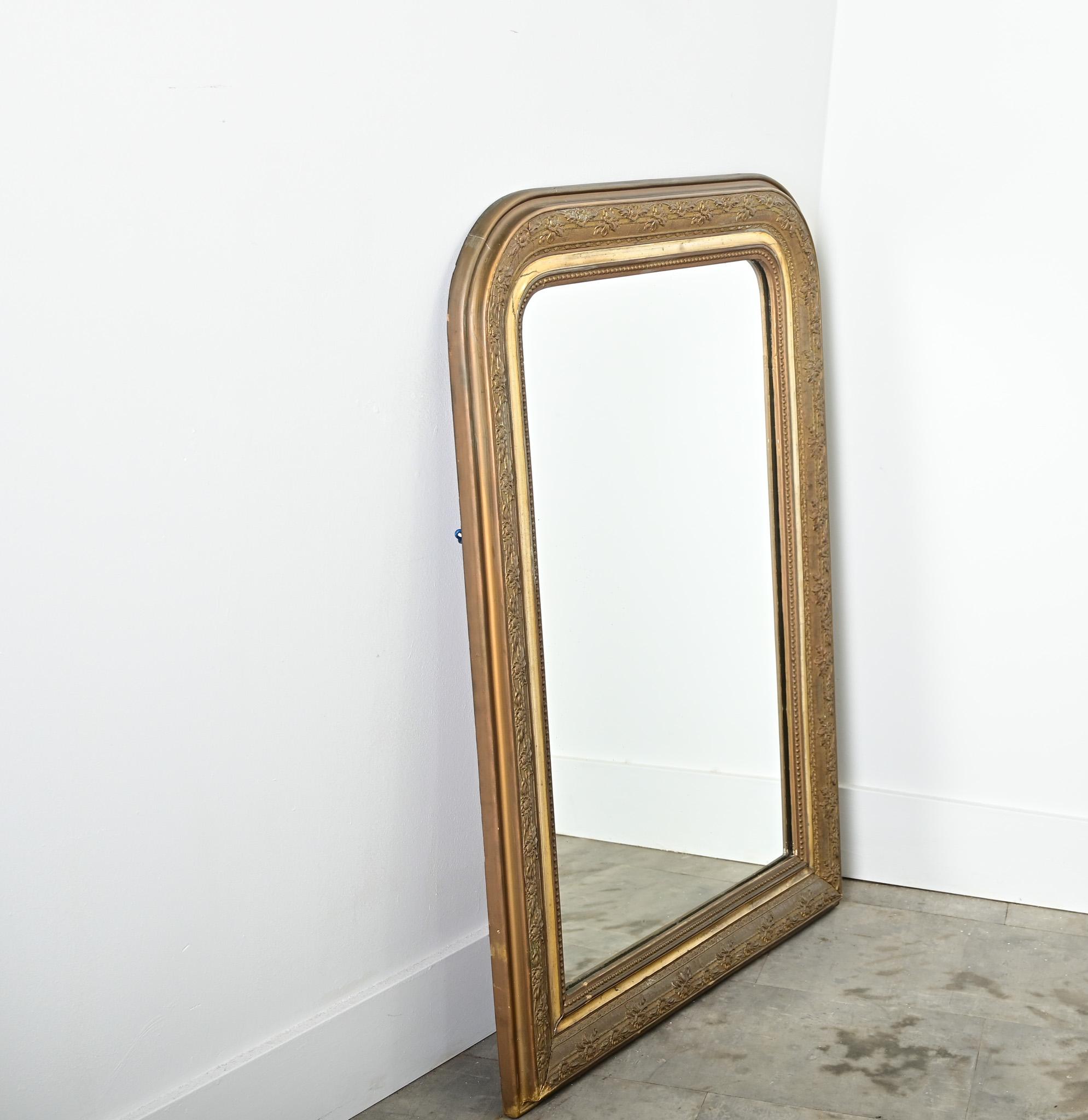 French 19th Century Louis Philippe Gilt Mirror 1