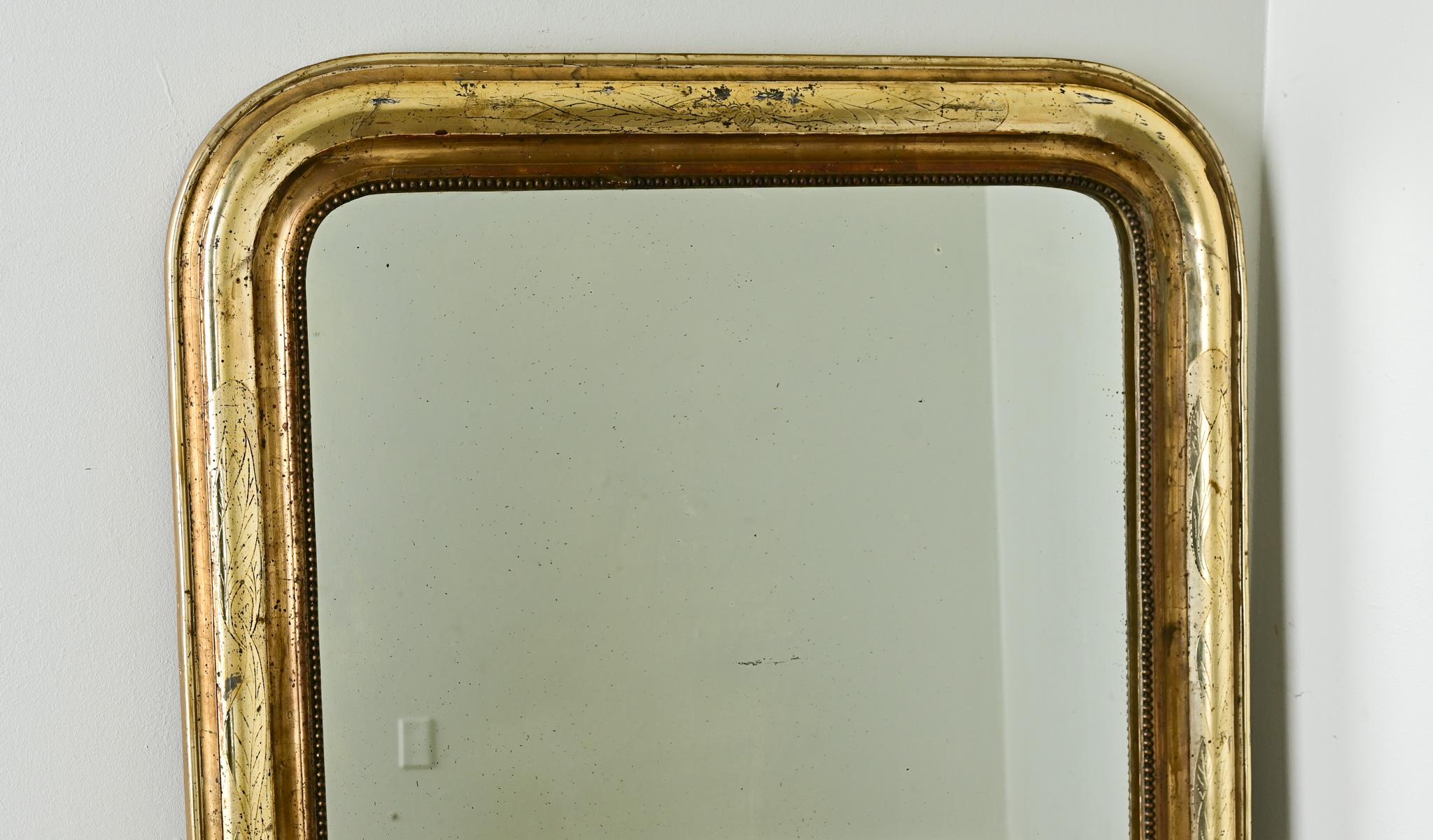 French 19th Century Louis Philippe Gilt Mirror 3