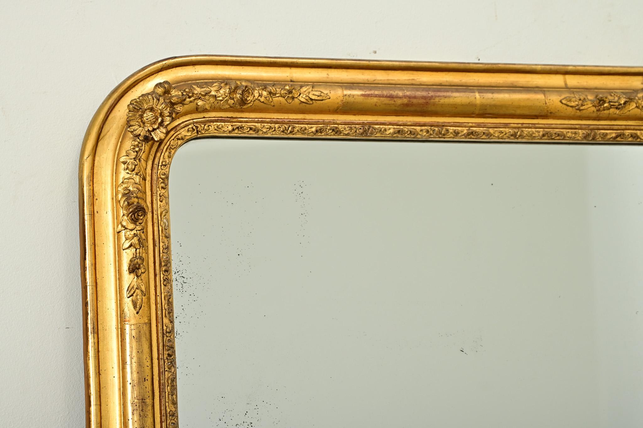 French 19th Century Louis Philippe Gilt Mirror 2