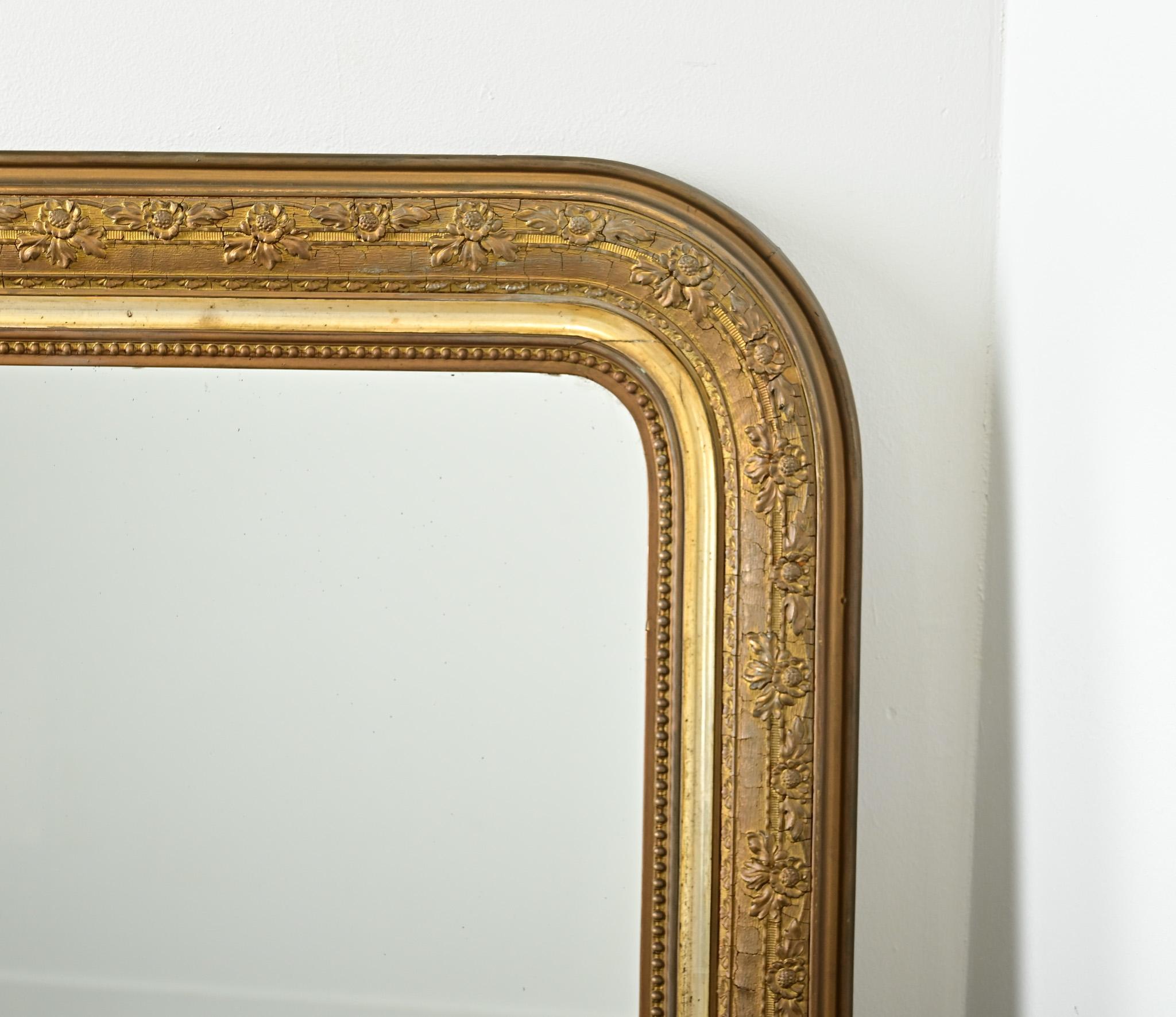 French 19th Century Louis Philippe Gilt Mirror 3
