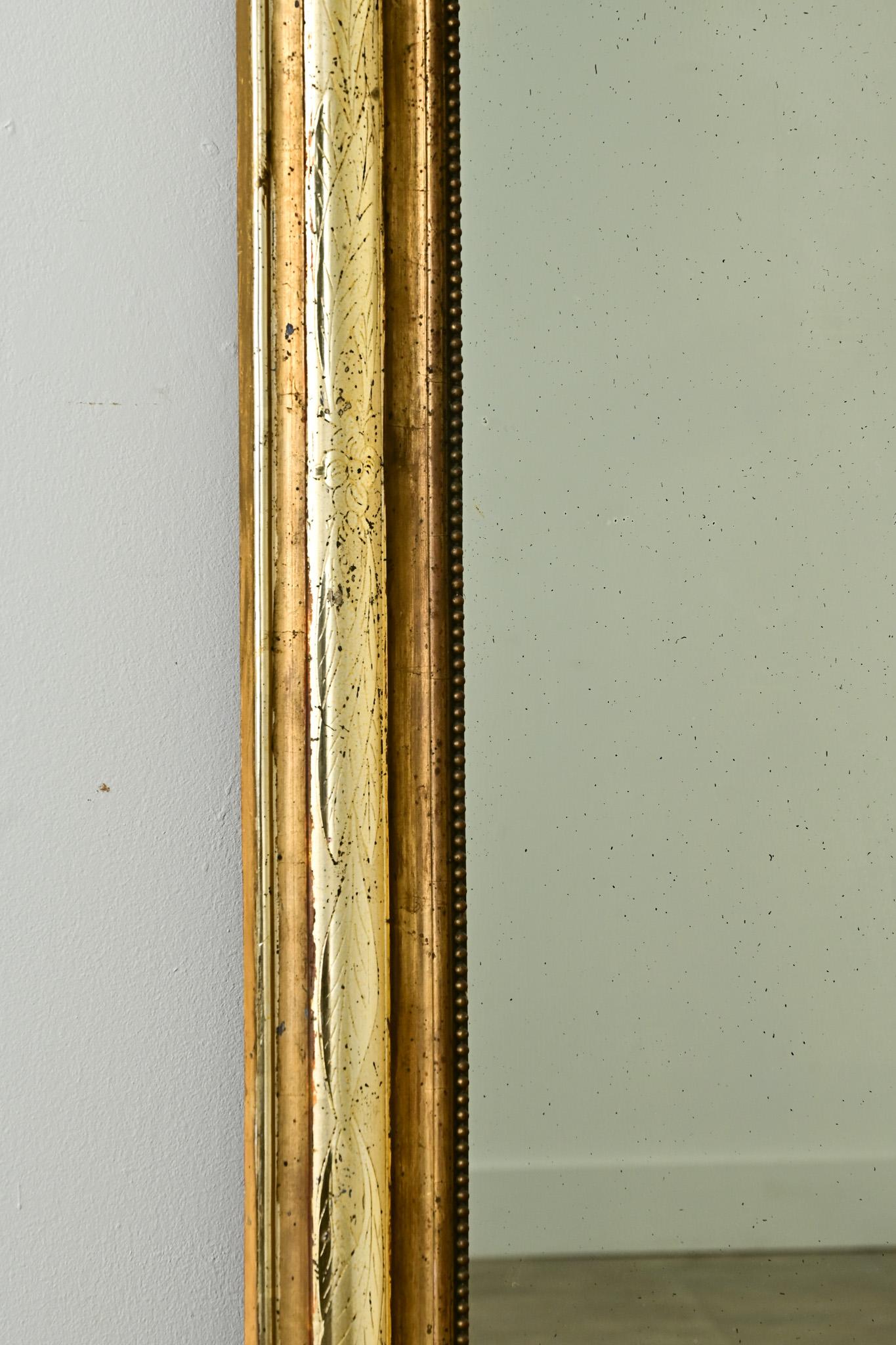 French 19th Century Louis Philippe Gilt Mirror 5