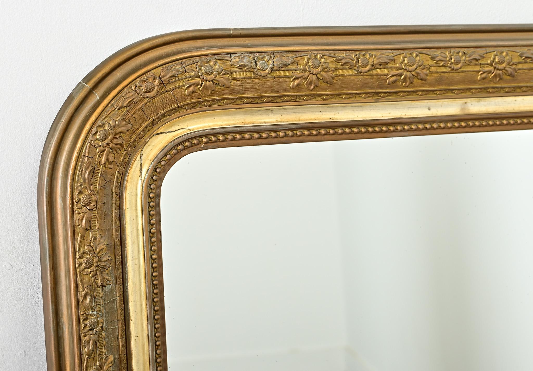 French 19th Century Louis Philippe Gilt Mirror 4