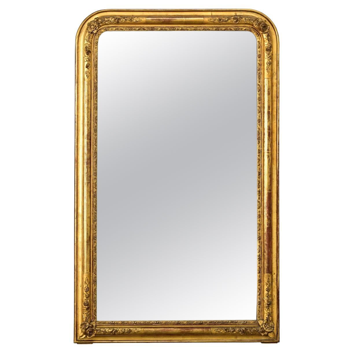 French 19th Century Louis Philippe Gilt Mirror