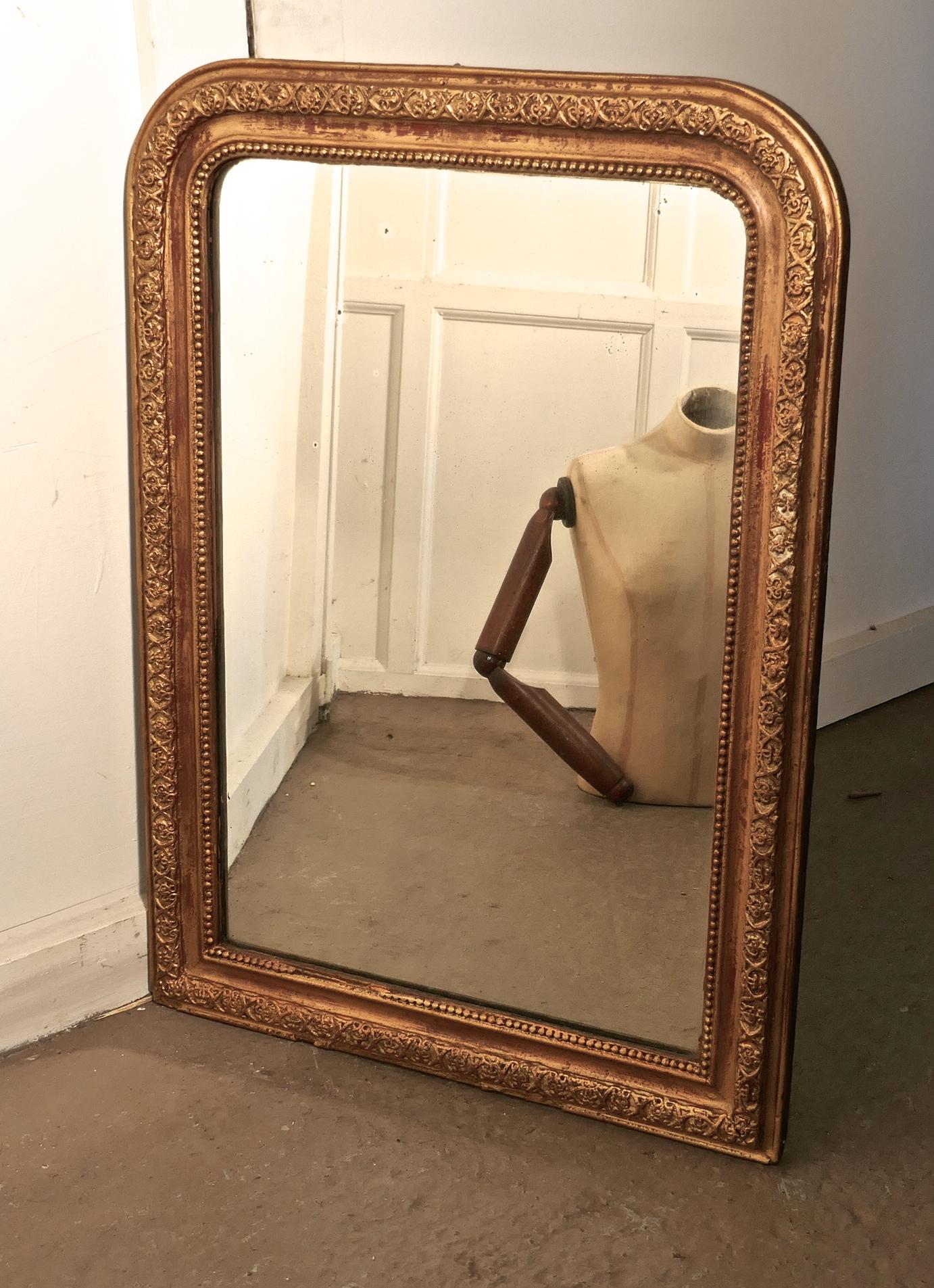 Late 19th Century French 19th Century Louis Philippe Gilt Wall Mirror