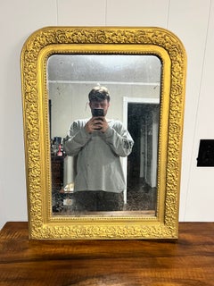 French 19th Century Louis Philippe Gilt Wood Wall Mirror