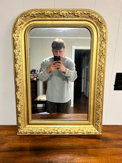 French 19th Century Louis Philippe Gilt Wood Wall Mirror