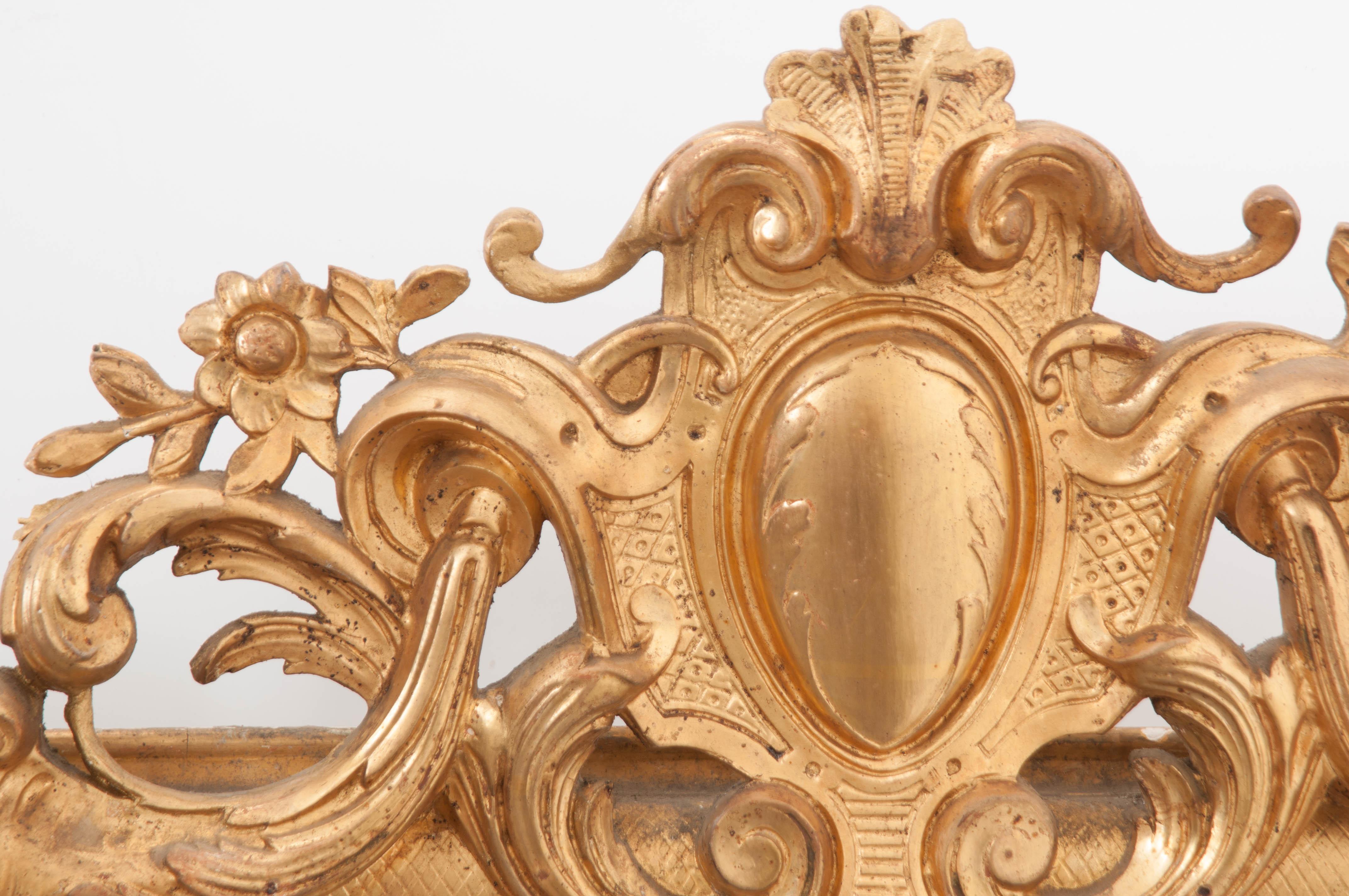 Hand-Carved French 19th Century Louis Philippe Giltwood Mirror