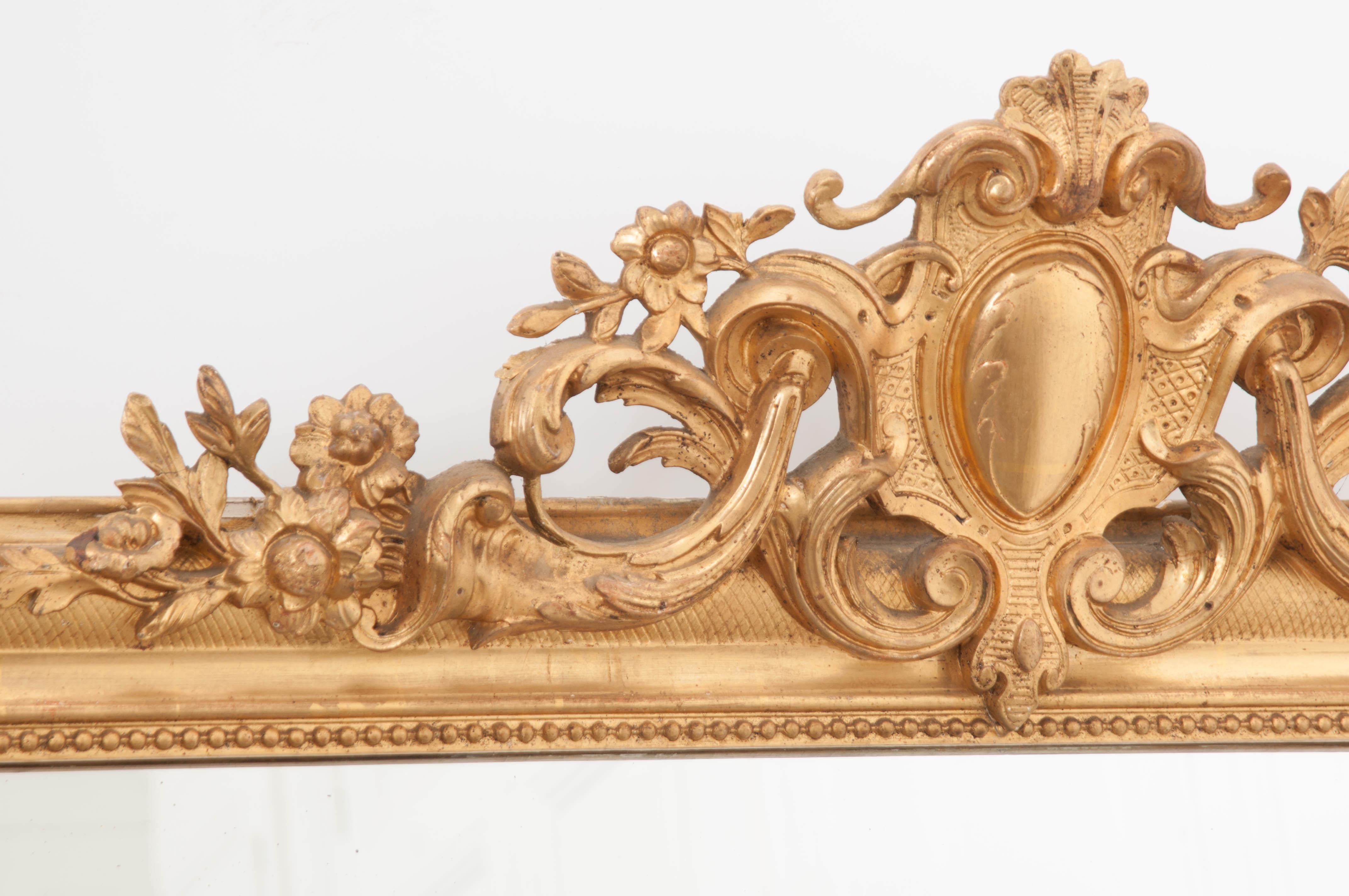 Mid-19th Century French 19th Century Louis Philippe Giltwood Mirror