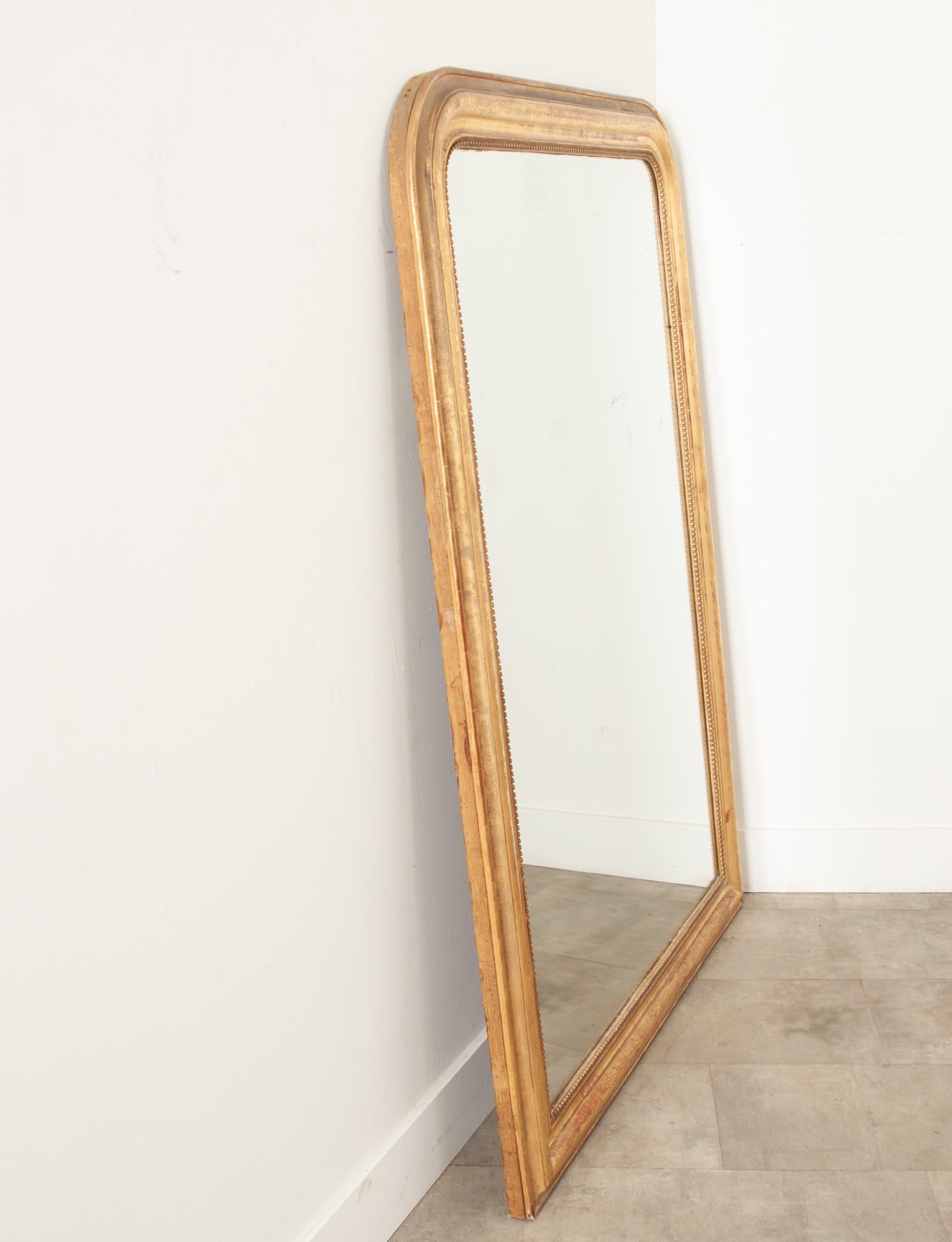 French 19th Century Louis Philippe Gold Gilt Mirror 2