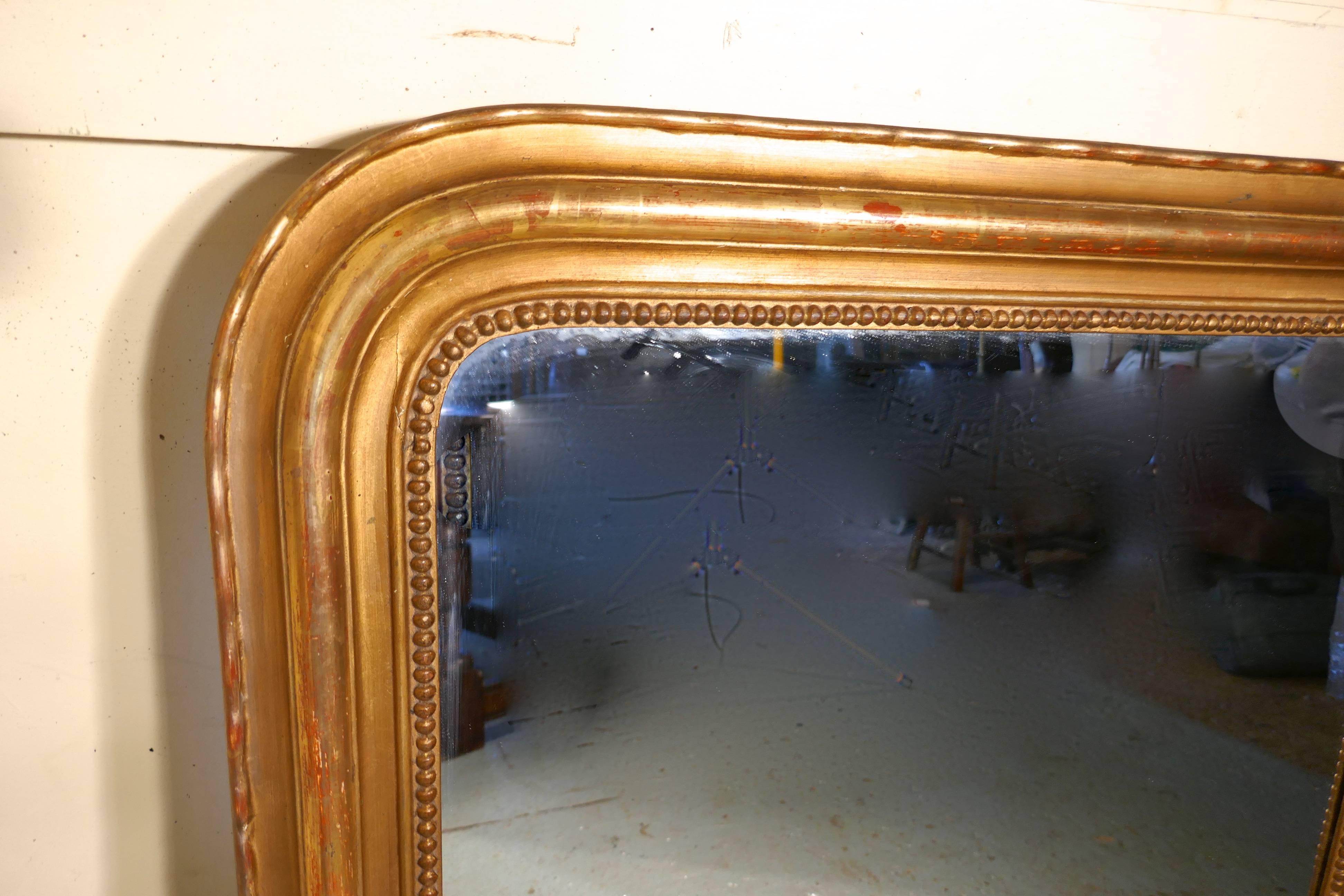 French, 19th Century Louis Philippe Gold Mirror In Good Condition In Chillerton, Isle of Wight