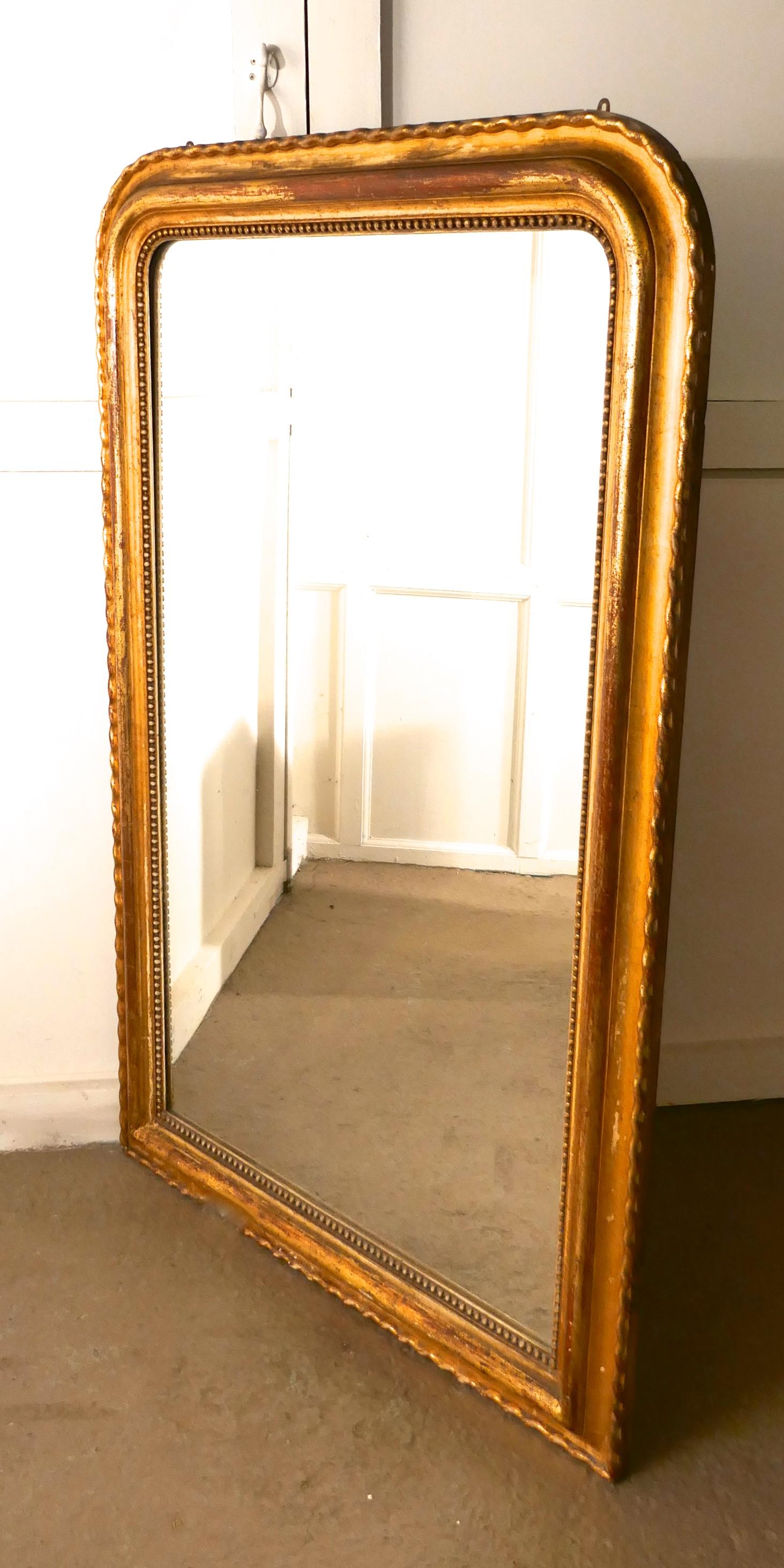 French 19th Century Louis Philippe Gold Mirror In Good Condition In Chillerton, Isle of Wight