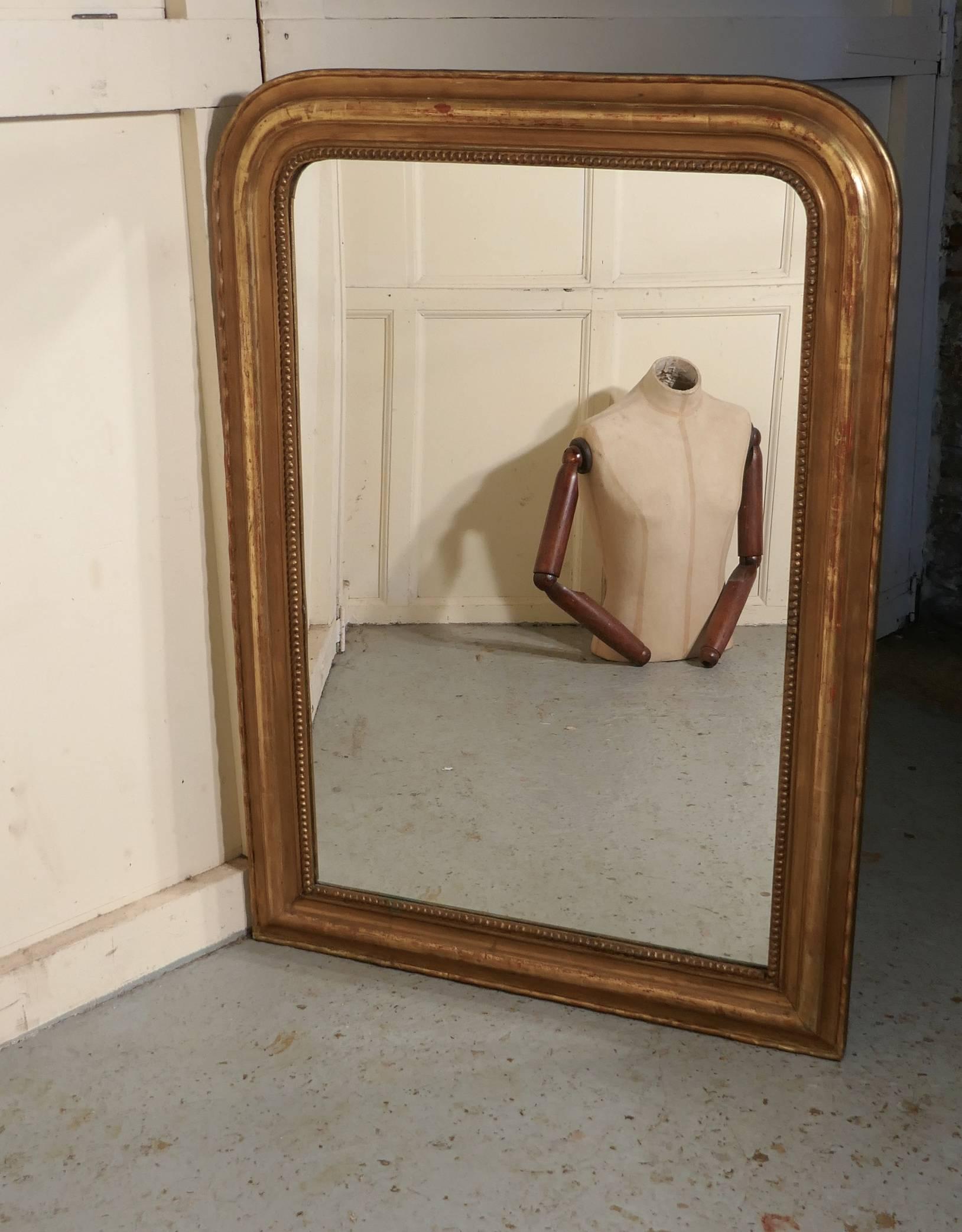 French, 19th Century Louis Philippe Gold Mirror 1