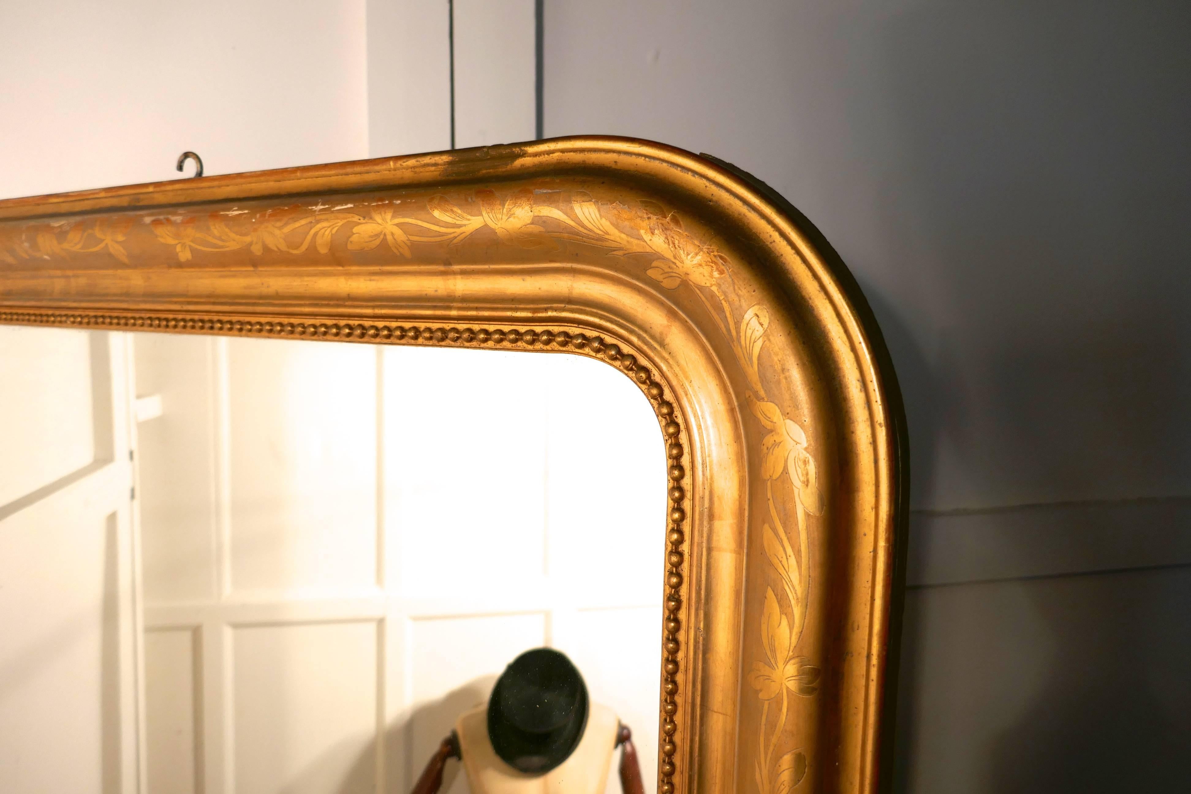 French 19th Century Louis Philippe Gold Mirror 1
