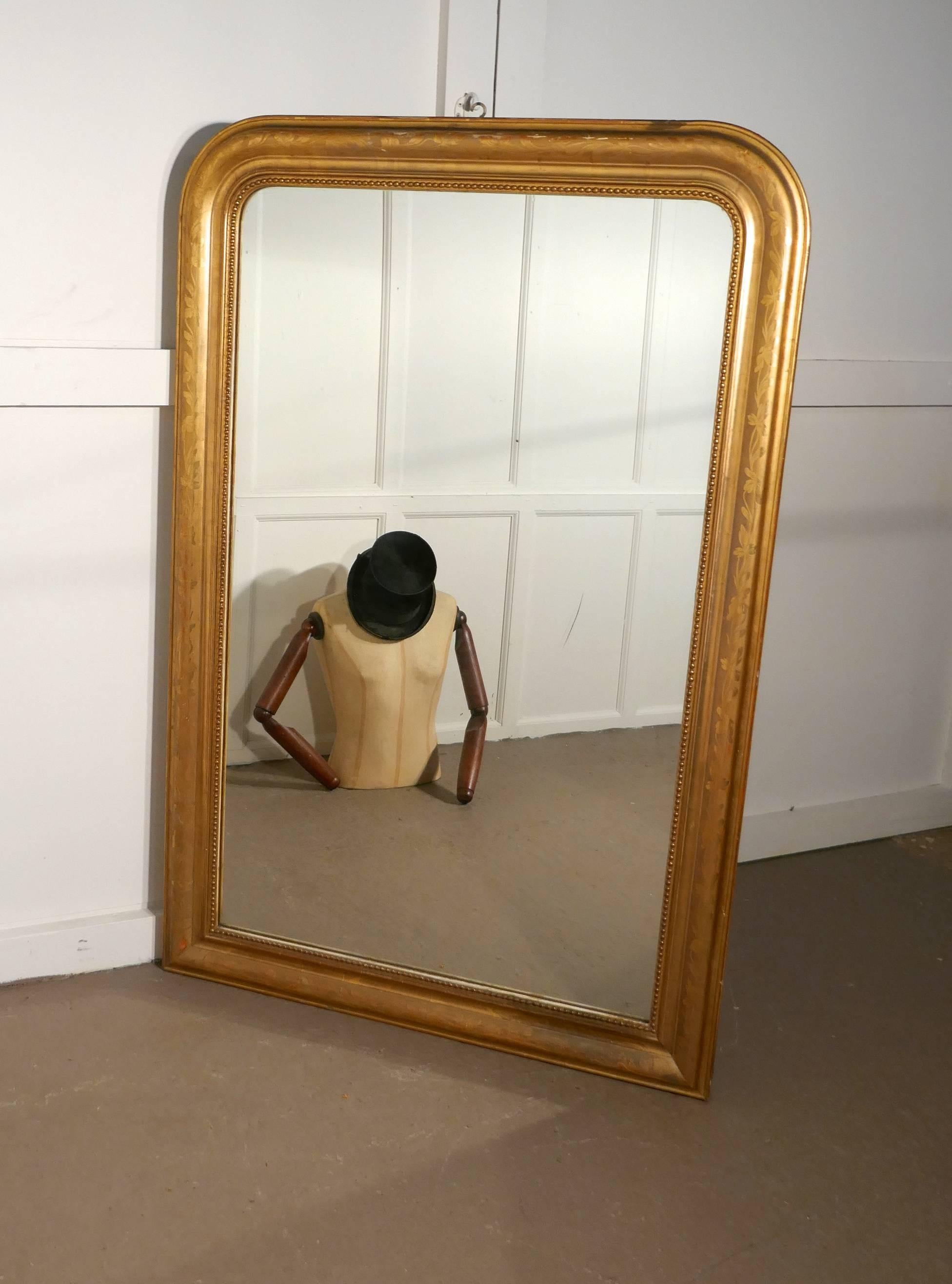 French 19th Century Louis Philippe Gold Mirror 4