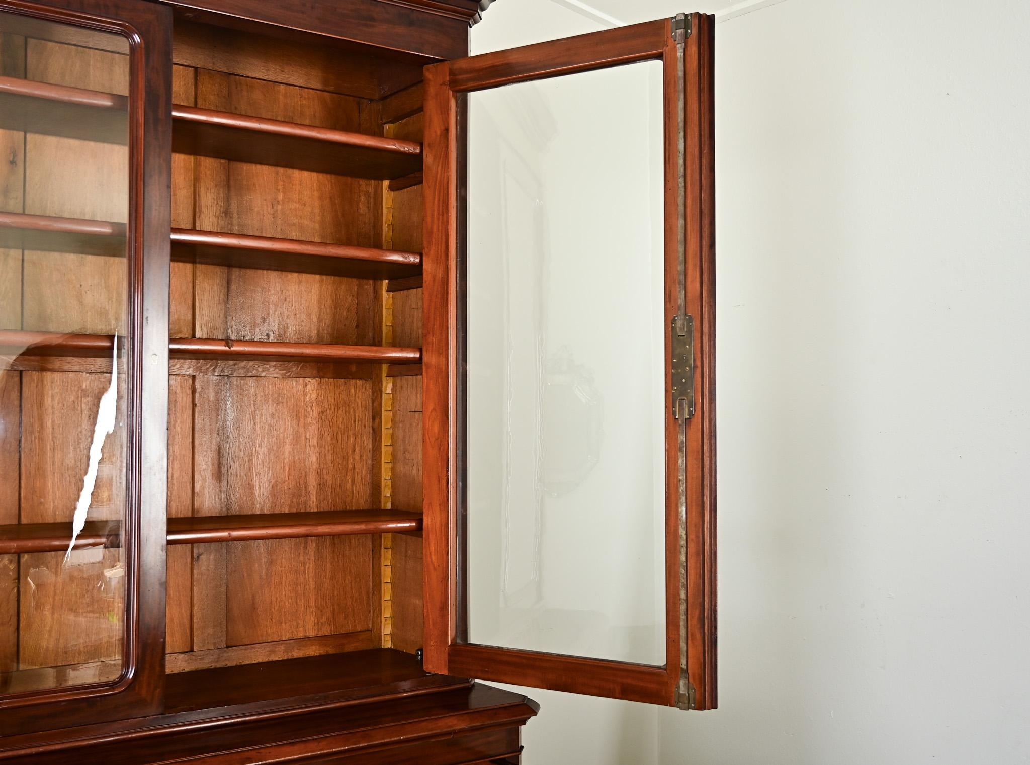 French 19th Century Louis Philippe Mahogany Bibliotheque 1
