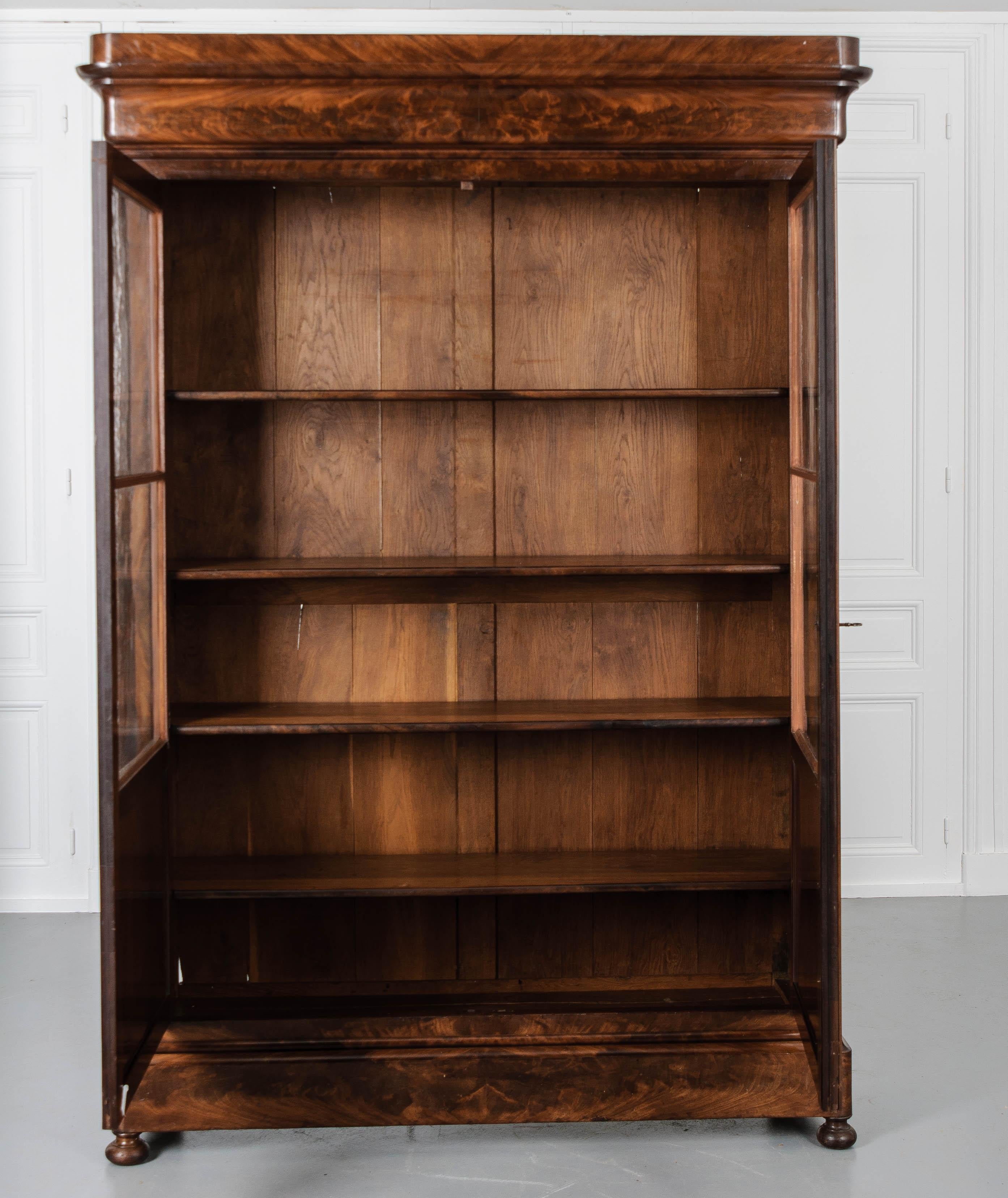 French 19th Century Louis Philippe Mahogany Bibliotheque 3
