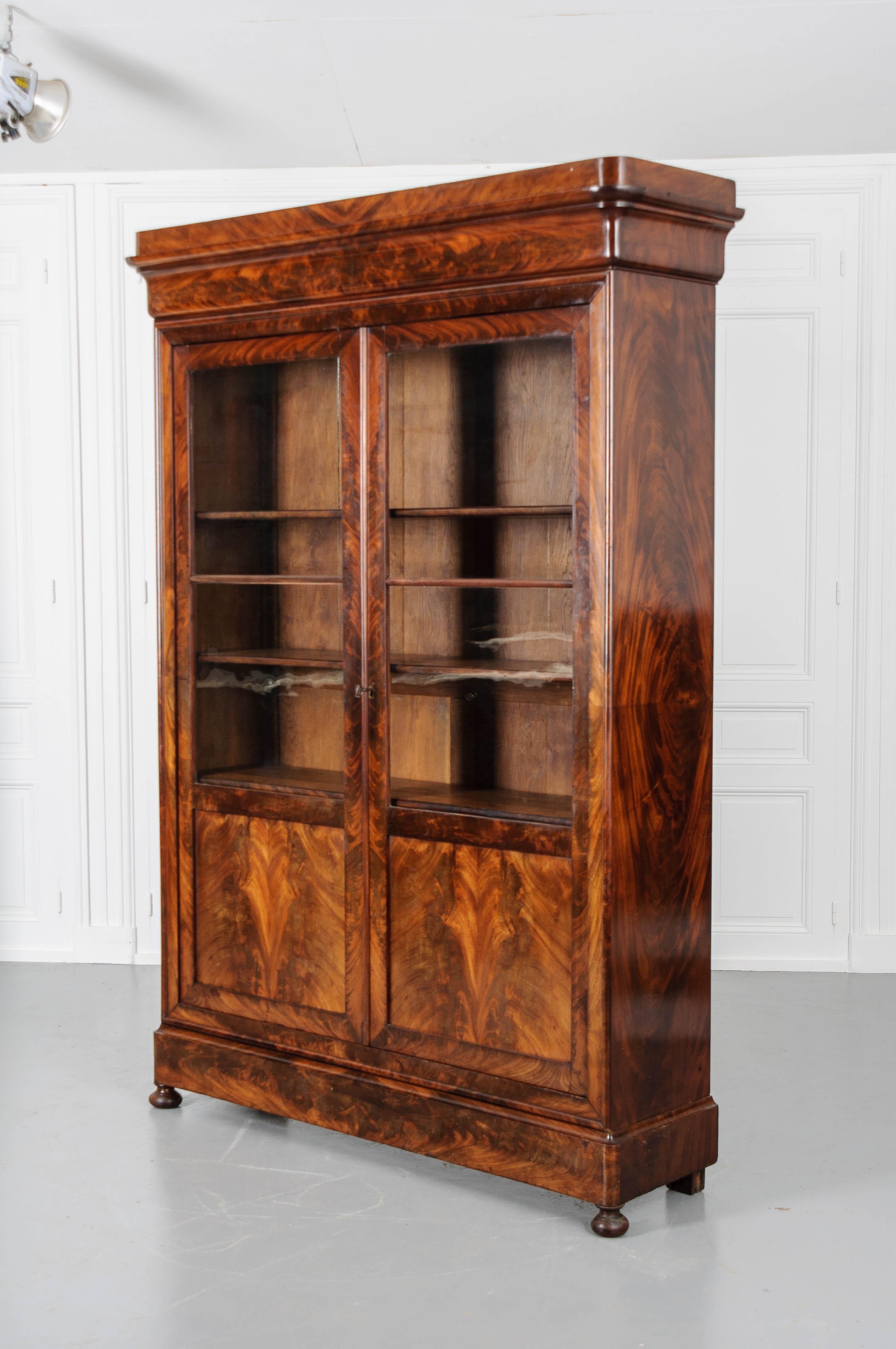 French 19th Century Louis Philippe Mahogany Bibliotheque 4