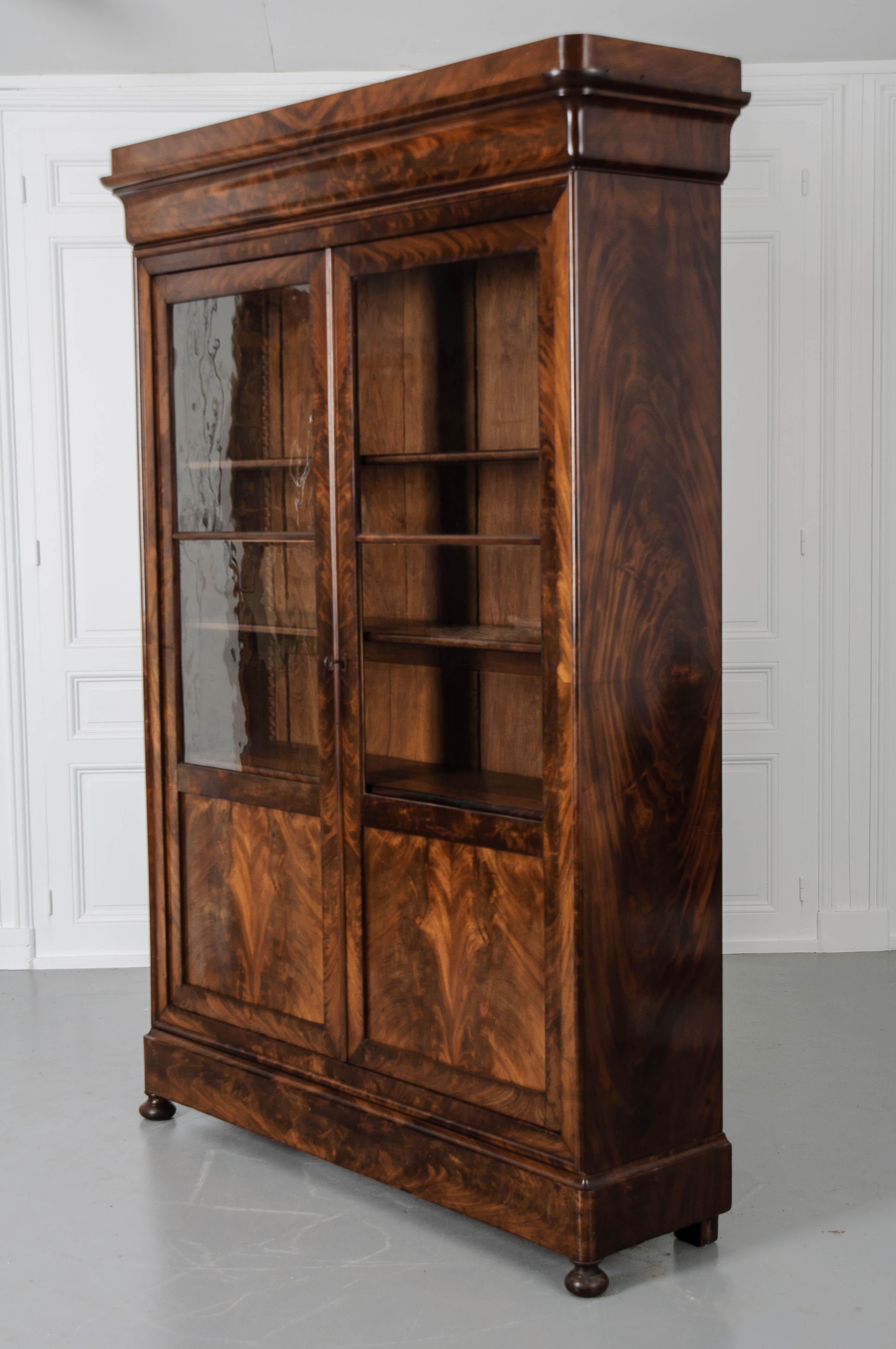 French 19th Century Louis Philippe Mahogany Bibliotheque 5