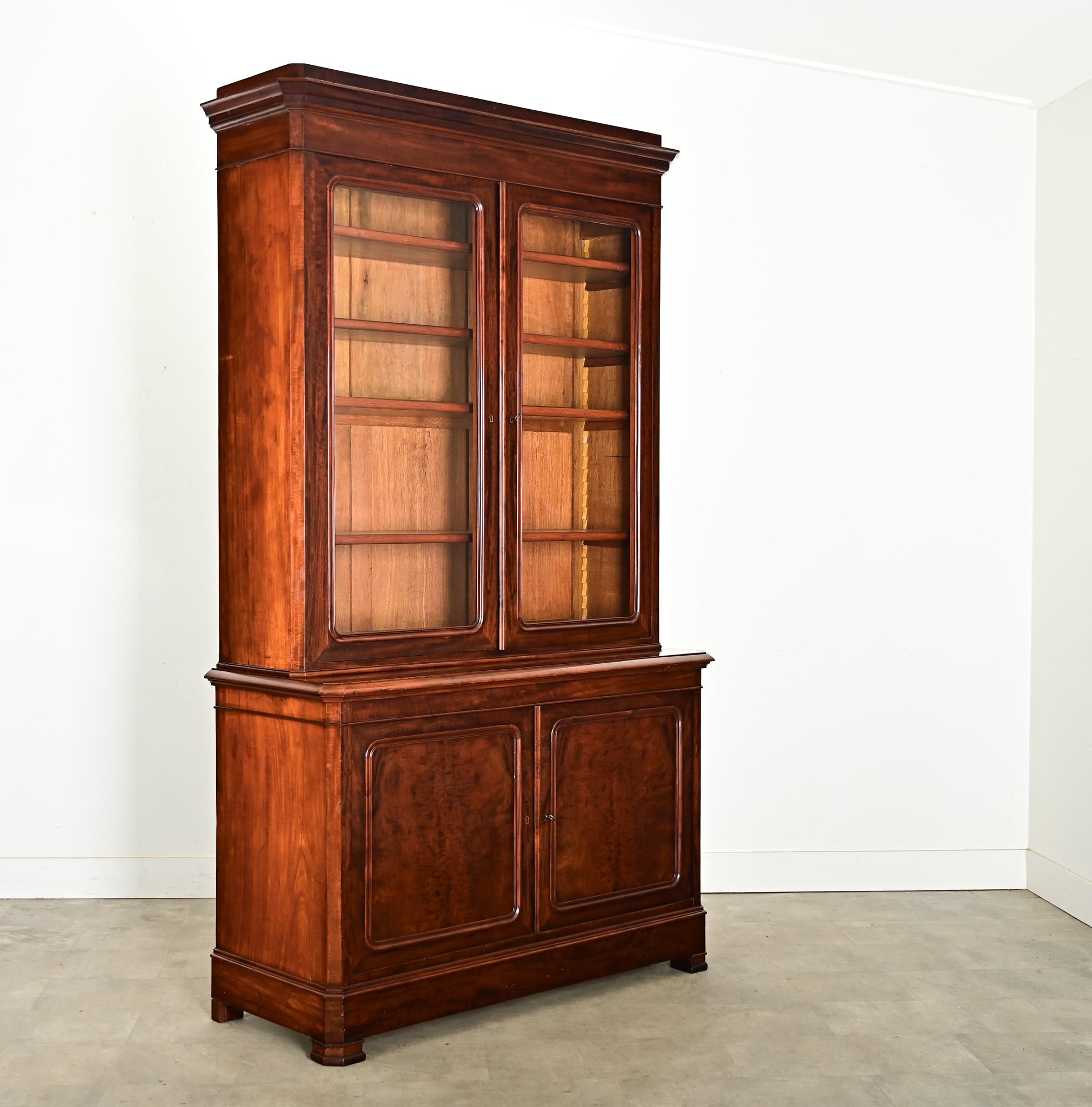 French 19th Century Louis Philippe Mahogany Bibliotheque 4
