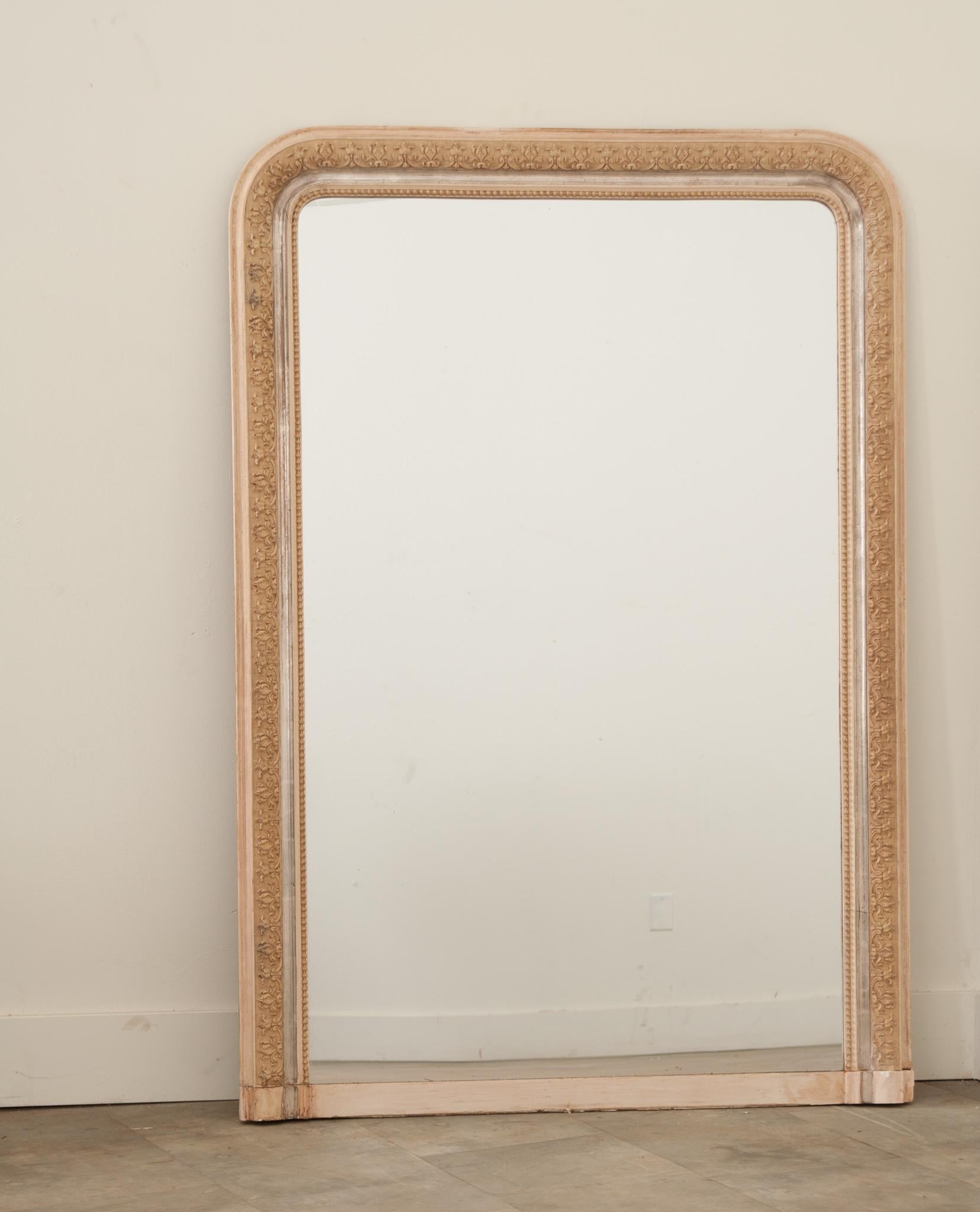 Hand-Carved French 19th Century Louis Philippe Mantle Mirror