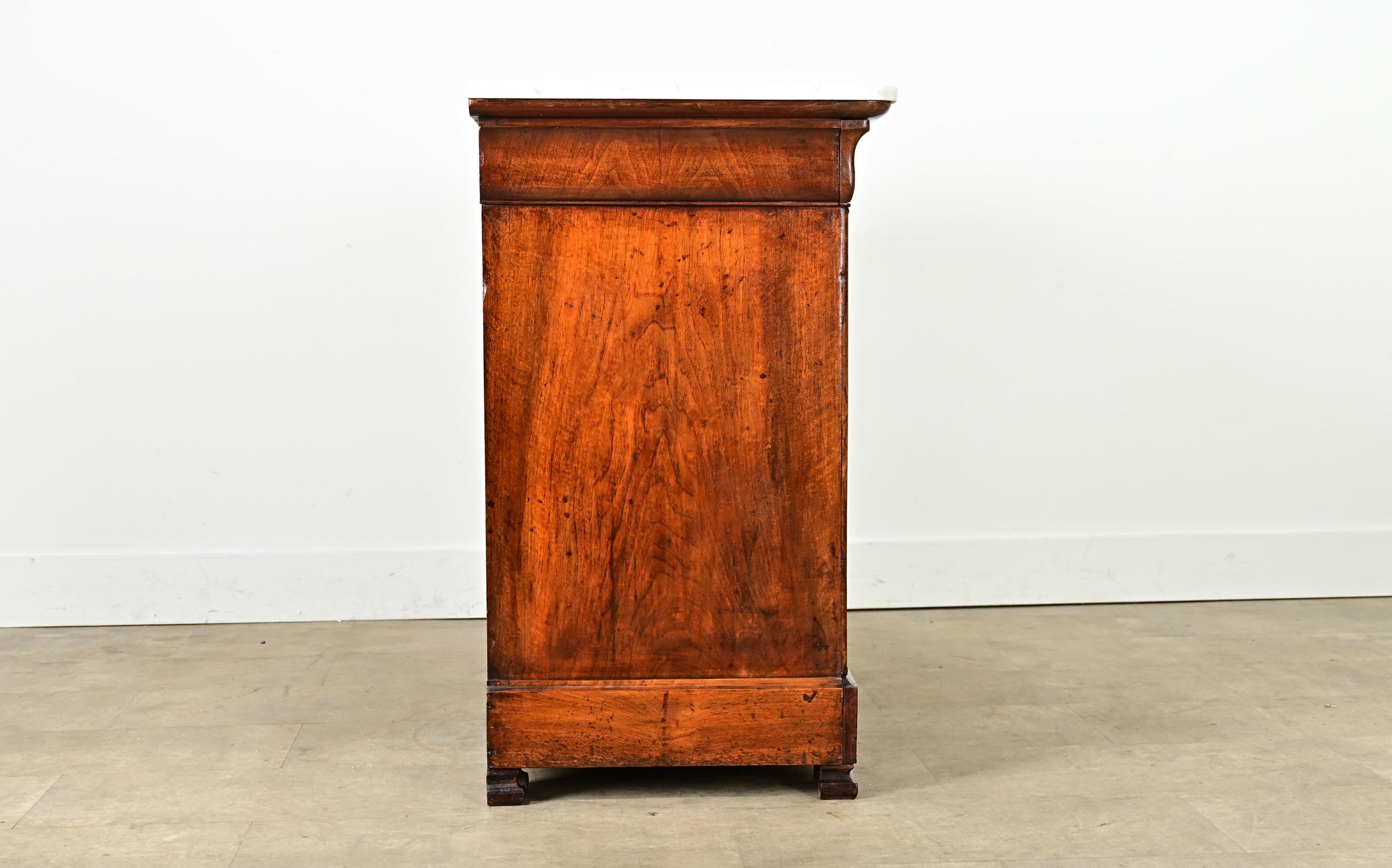 French 19th Century Louis Philippe Marble Top Commode For Sale 5