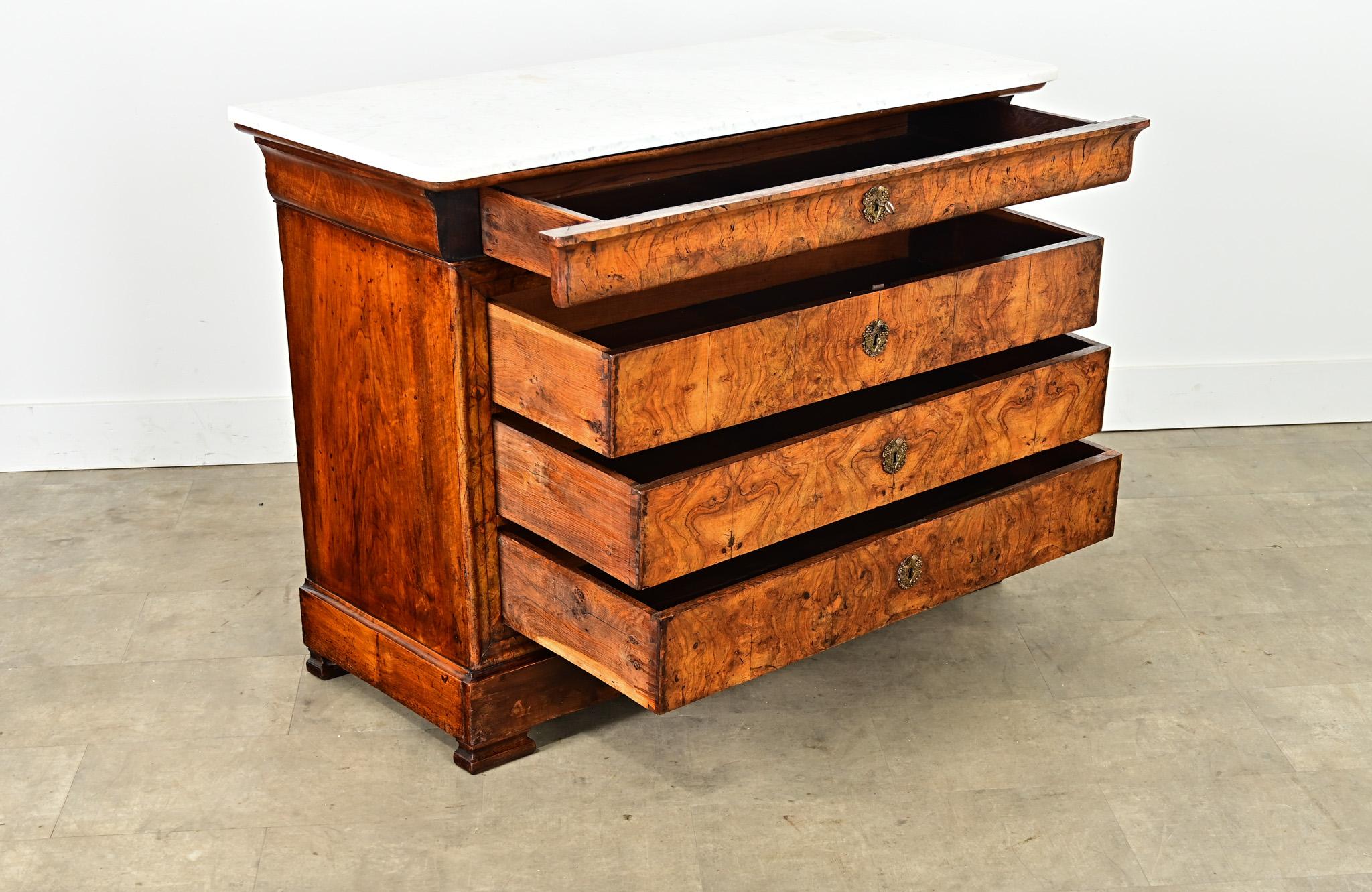 French 19th Century Louis Philippe Marble Top Commode For Sale 6